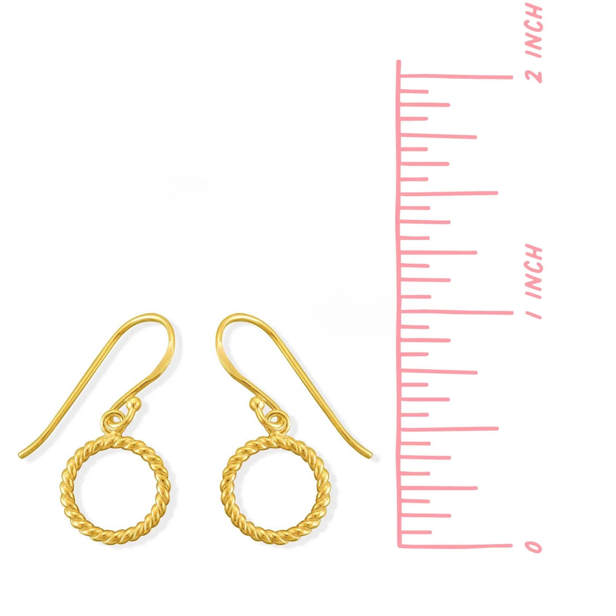 Rope Circle Dangles Earrings - Image 4