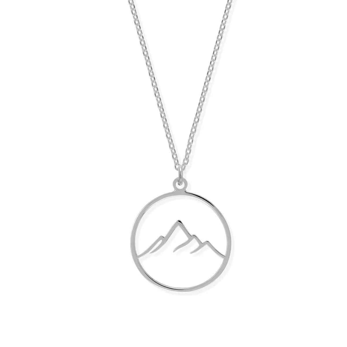 Round Mountain Outline Necklace