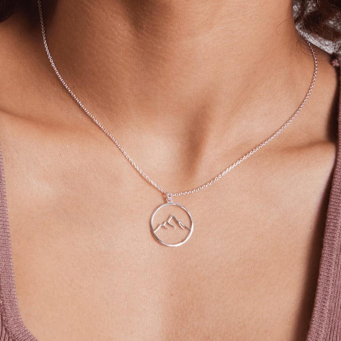 Round Mountain Outline Necklace - Image 2
