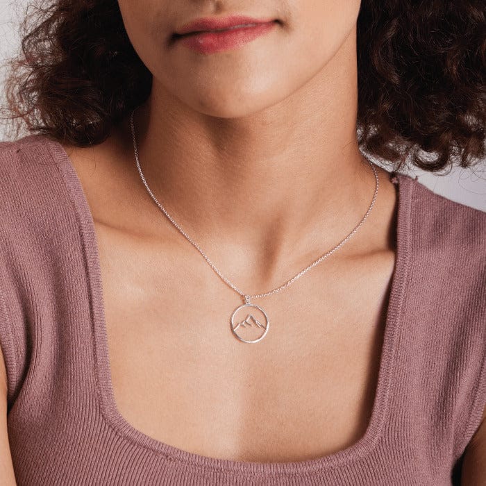 Round Mountain Outline Necklace - Image 3