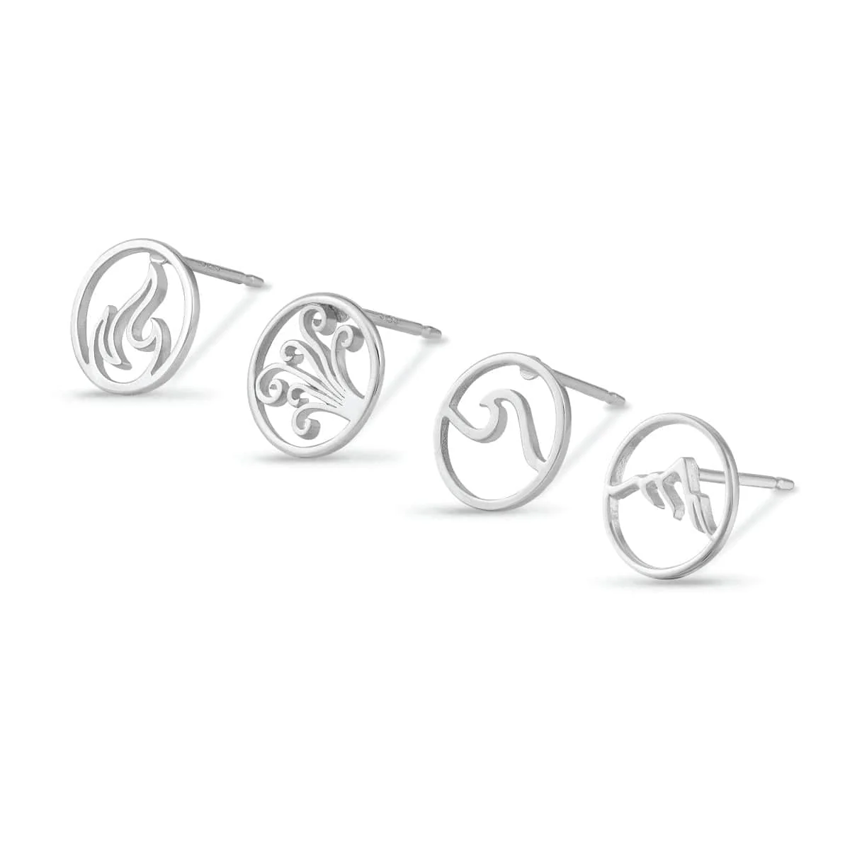 Round Mountain Outline Stud Earrings - Image 5