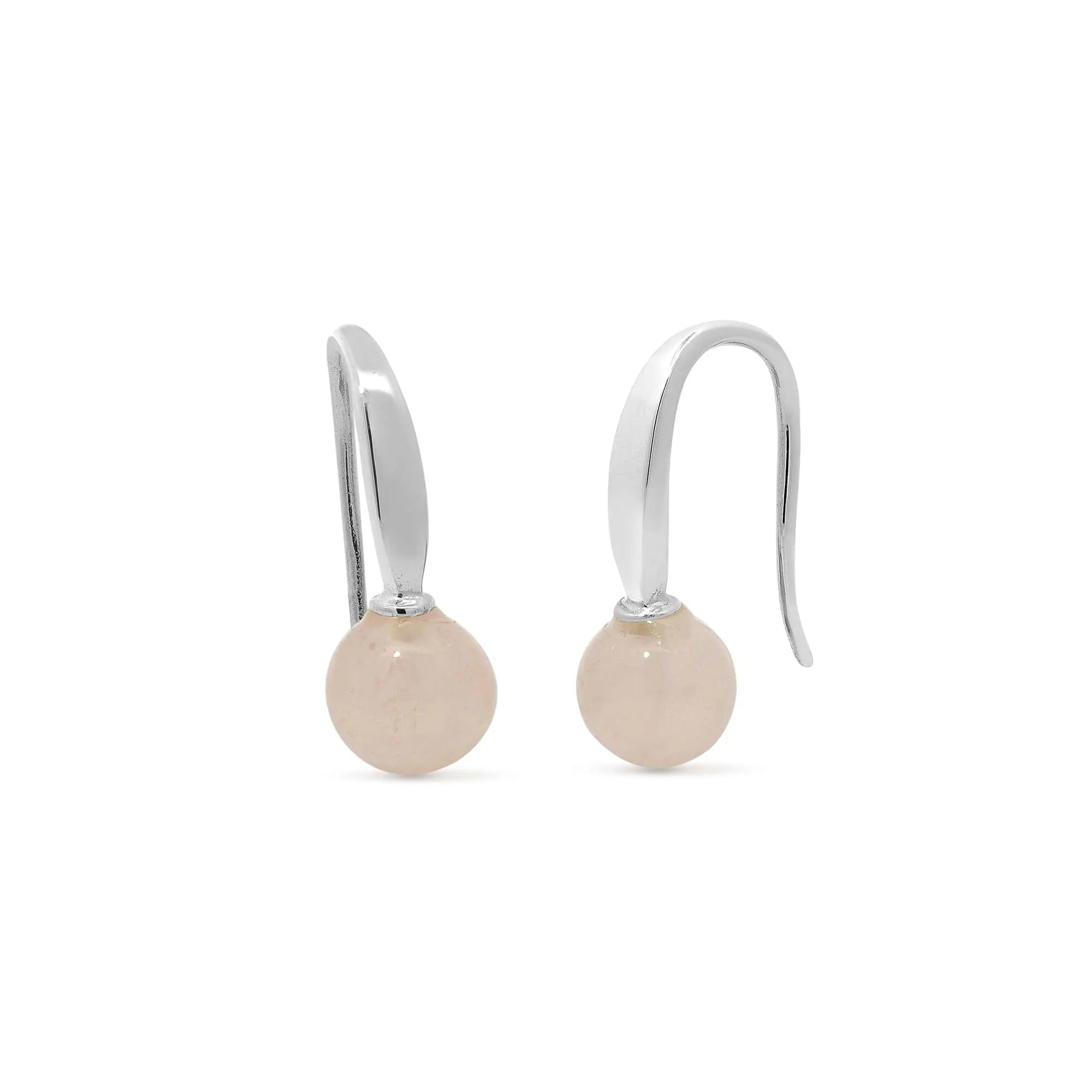 Round Stone Open Drop Earrings - Image 10