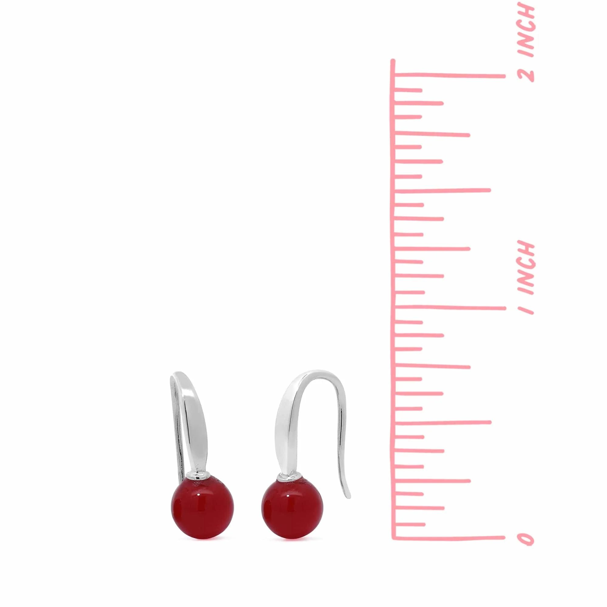 Round Stone Open Drop Earrings - Image 12