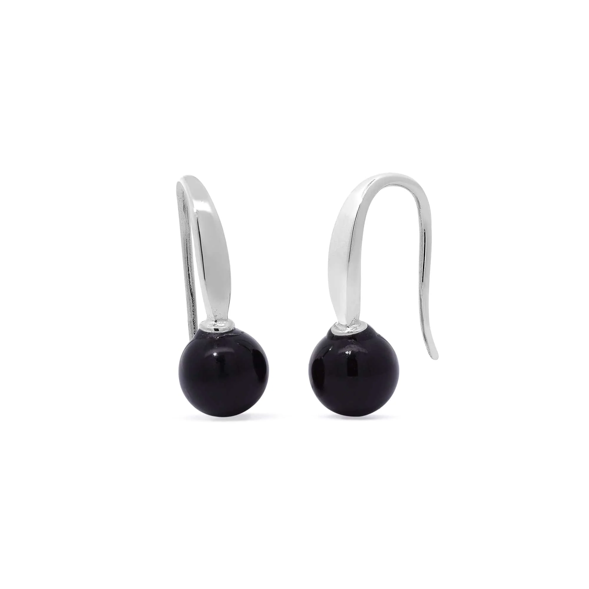 Round Stone Open Drop Earrings - Image 4