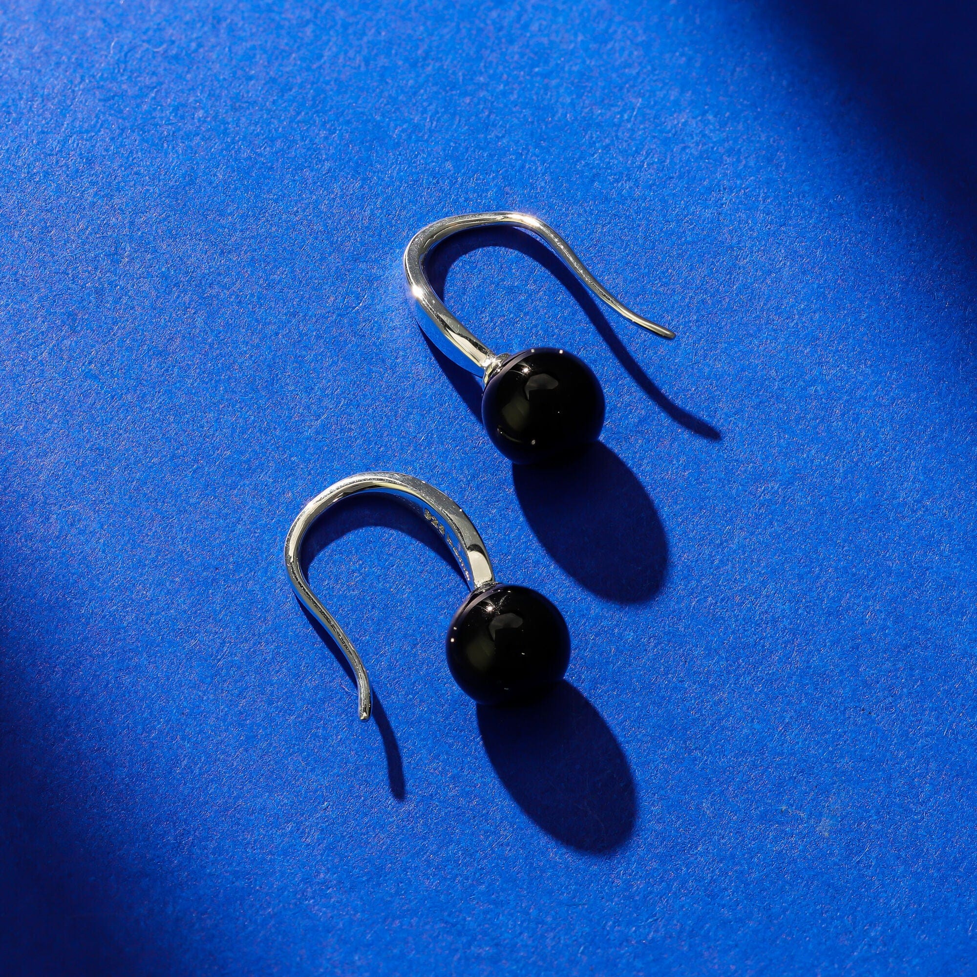 Round Stone Open Drop Earrings - Image 6