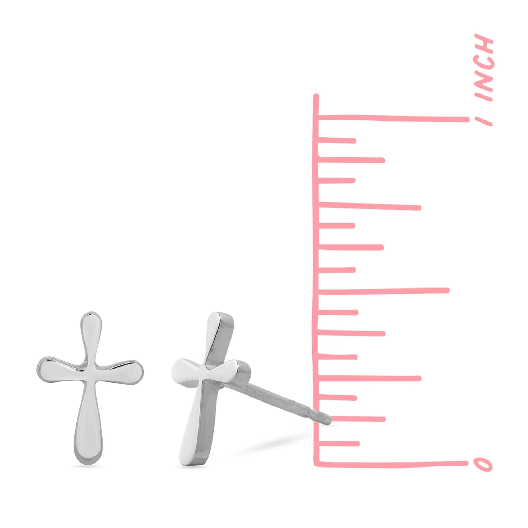 Rounded Edge Cross Studs - Image 4