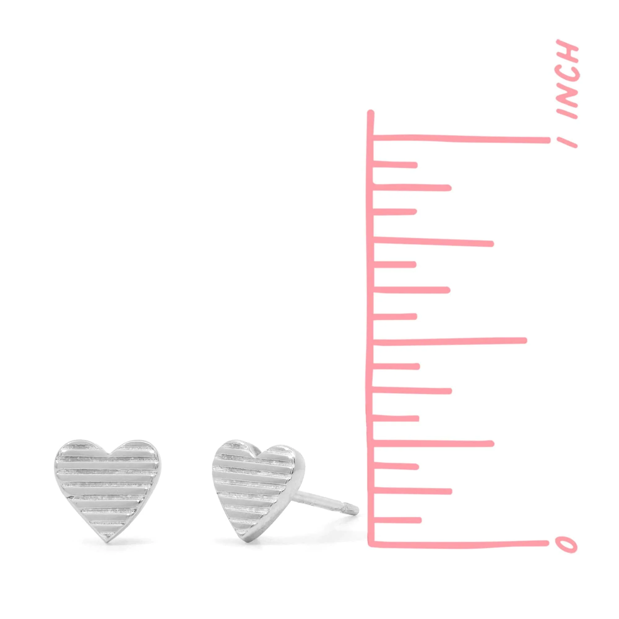 Sabrina Heart Earring Studs - Image 4