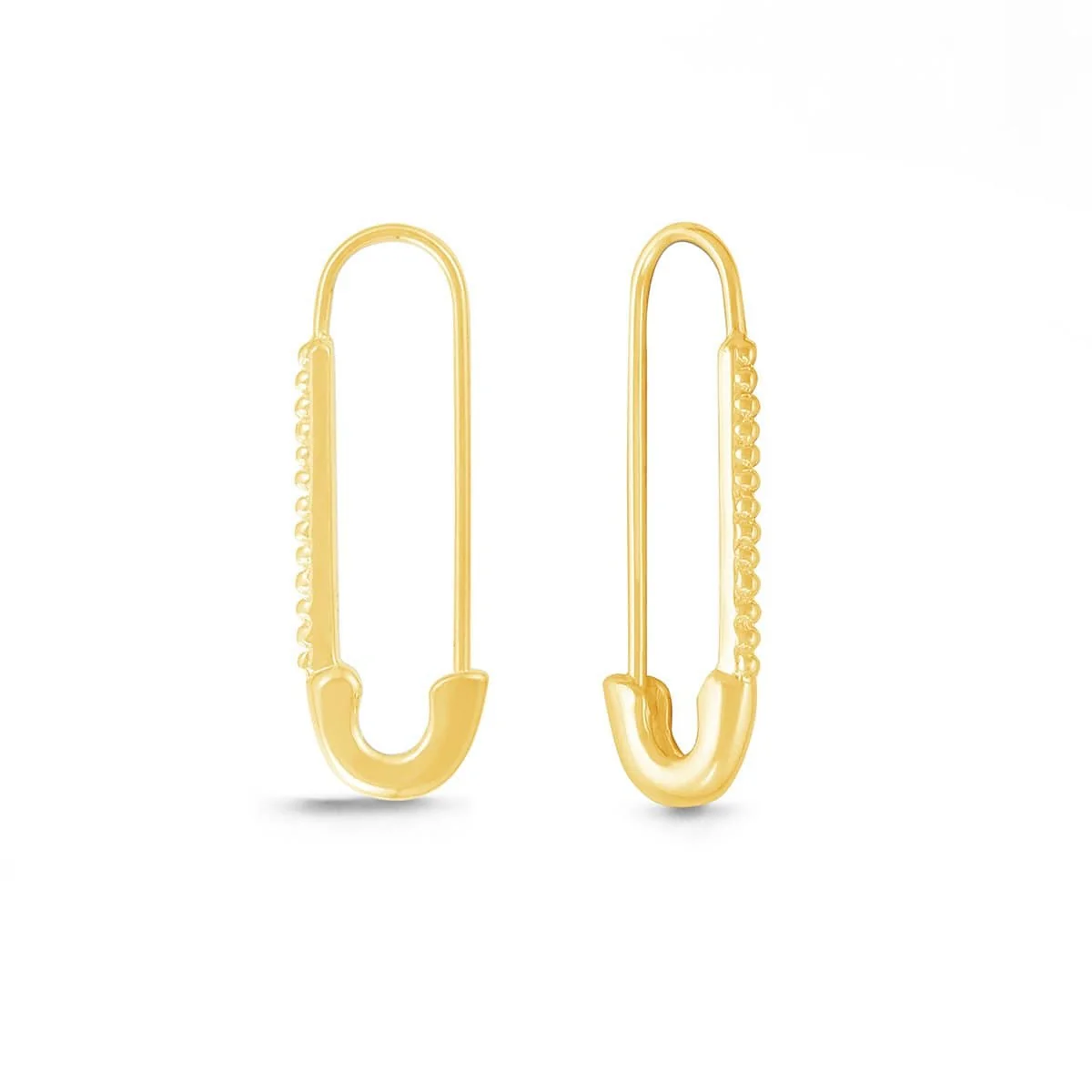 Safety Pin Hoop Earrings - Image 3