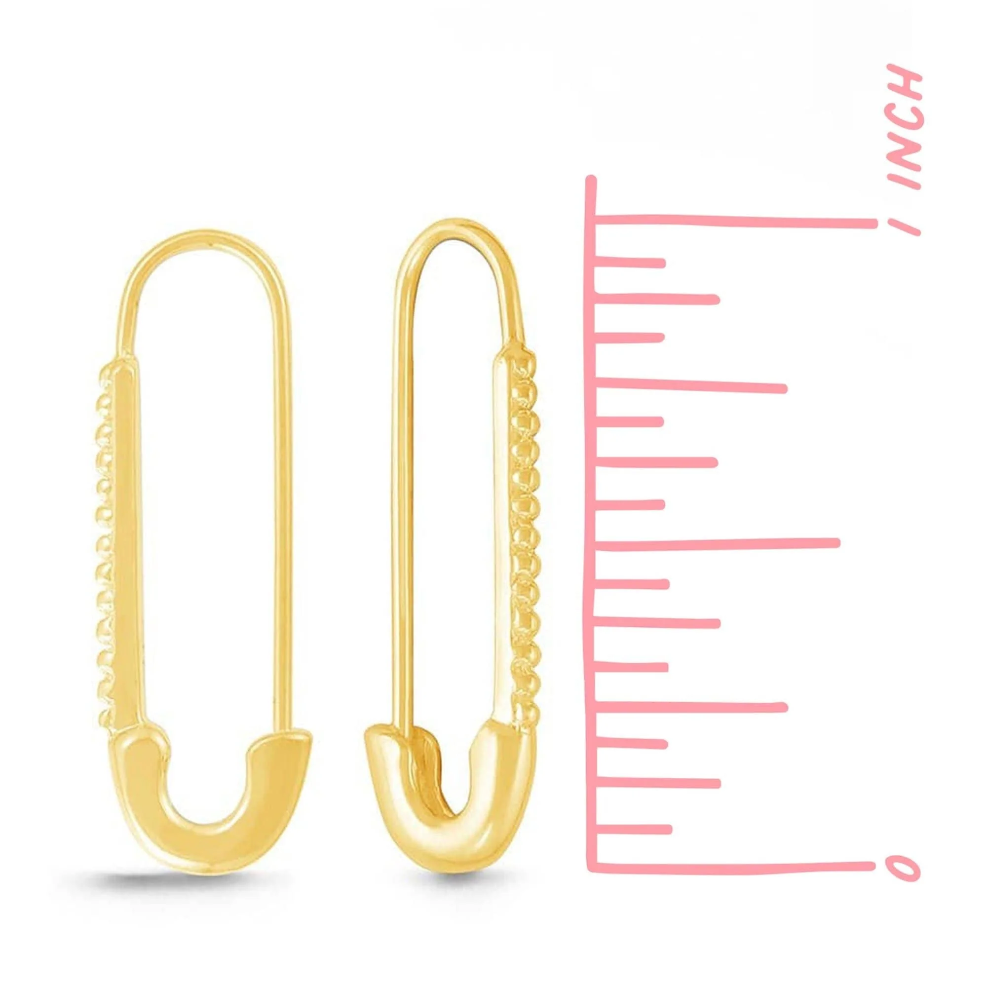 Safety Pin Hoop Earrings - Image 5