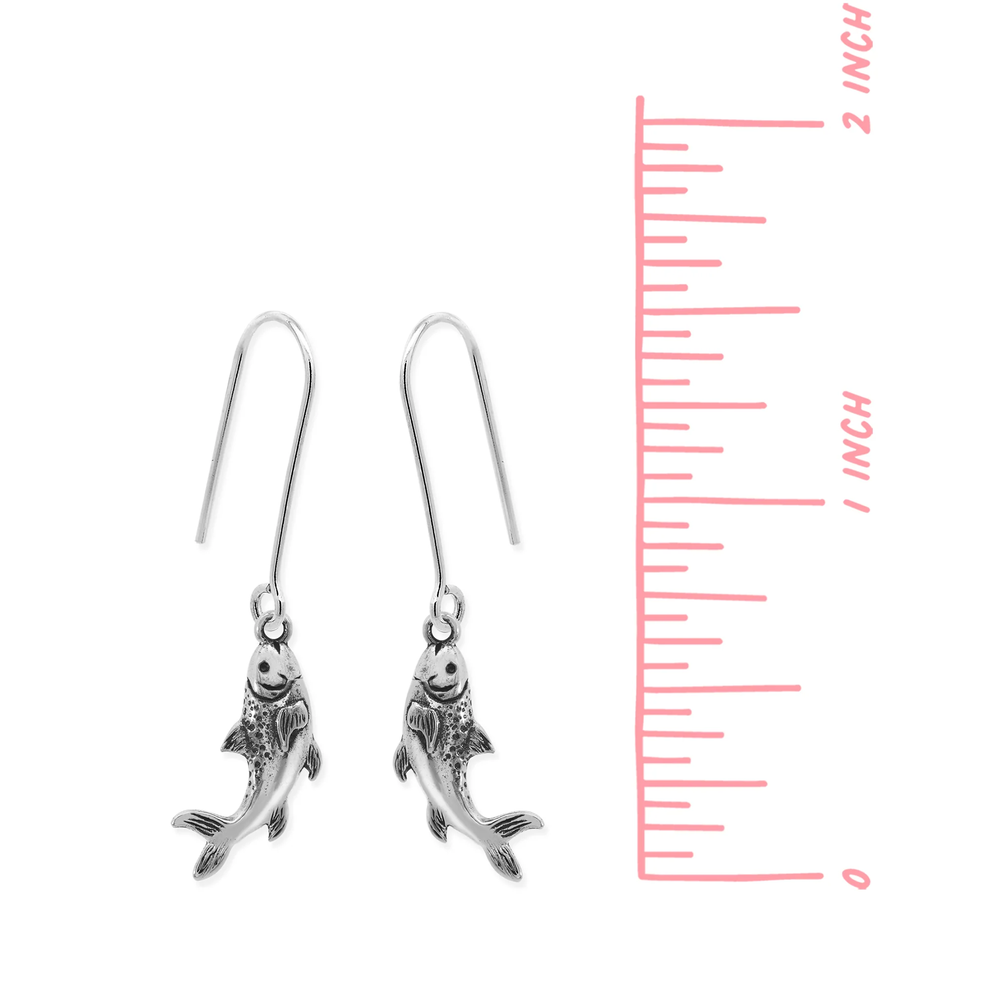 Salmon Dangle Earrings - Image 4