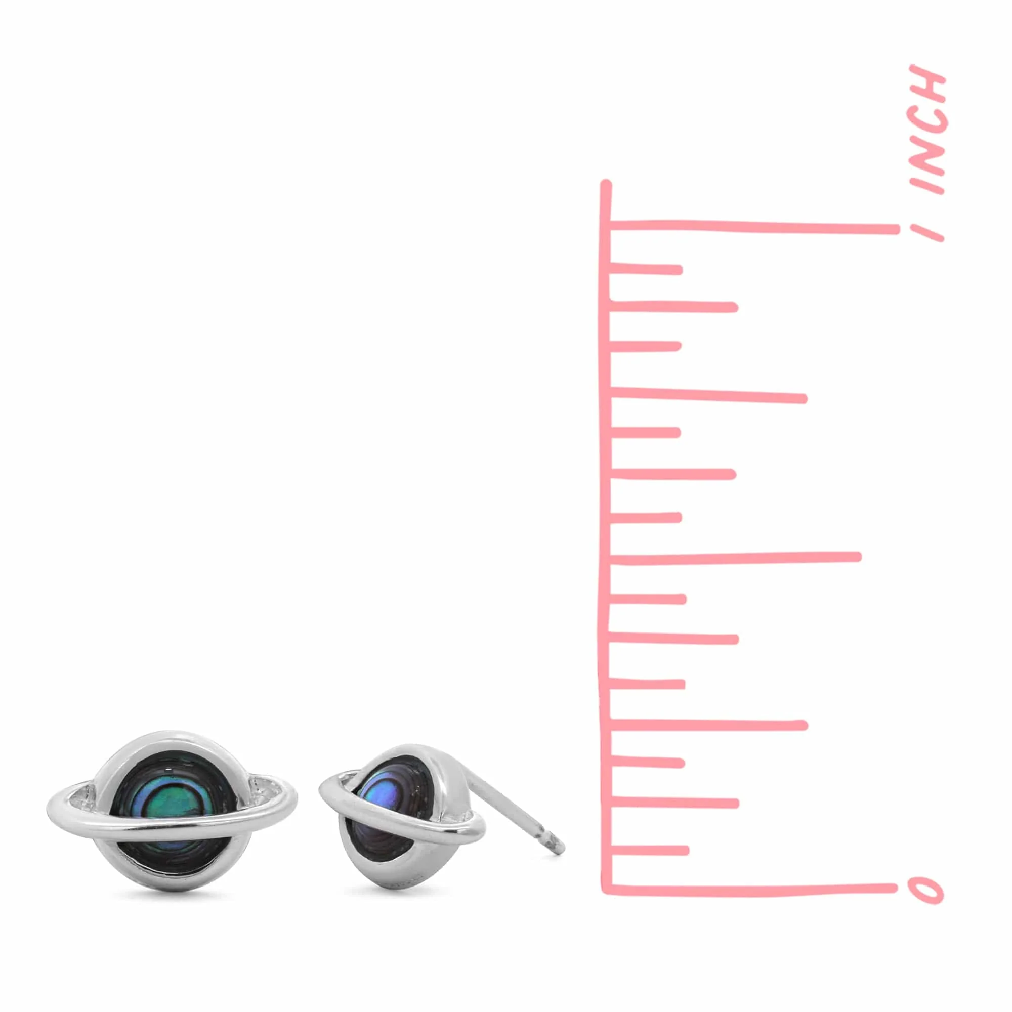 Saturn Studs with Stone - Image 7
