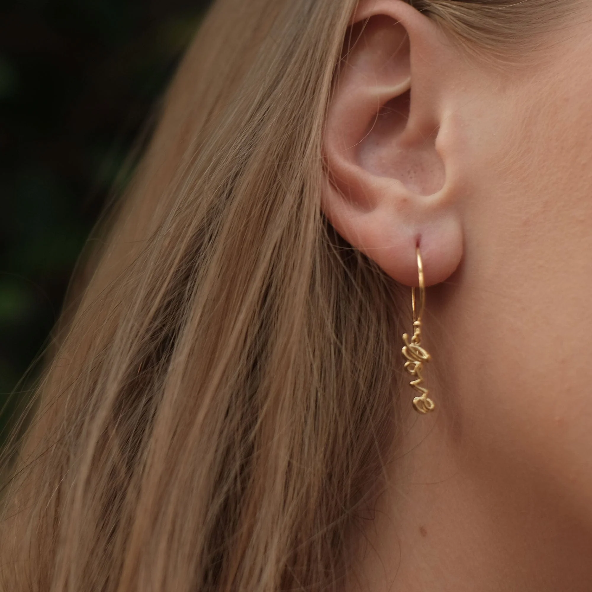 Scripted Love Dangles Earrings - Image 4