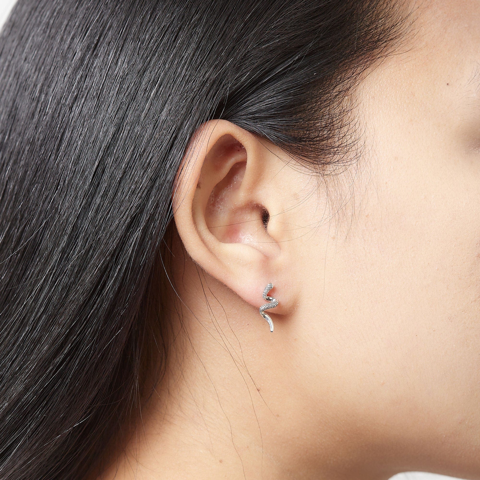 Slytherin Snake Stud Earrings - Image 2