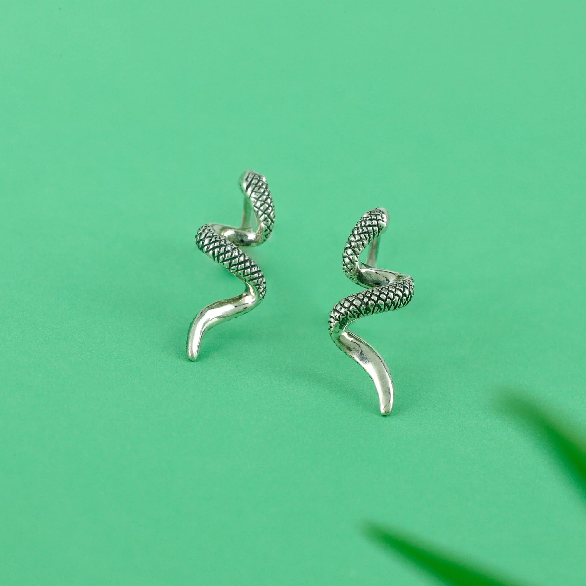Slytherin Snake Stud Earrings - Image 3