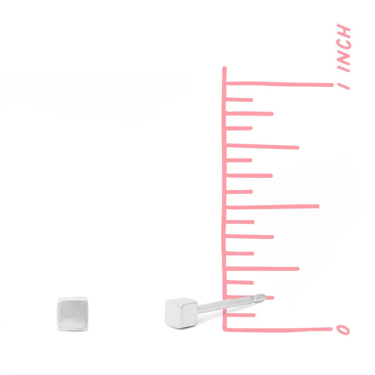Small Square Studs - Image 5