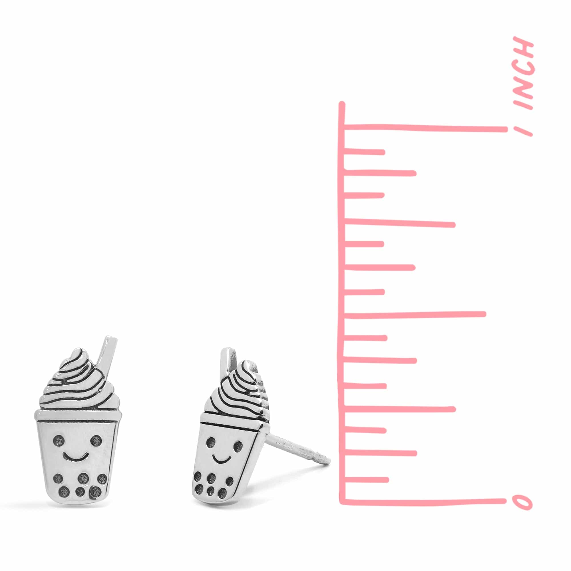 Smiling Boba Tea Studs - Image 4