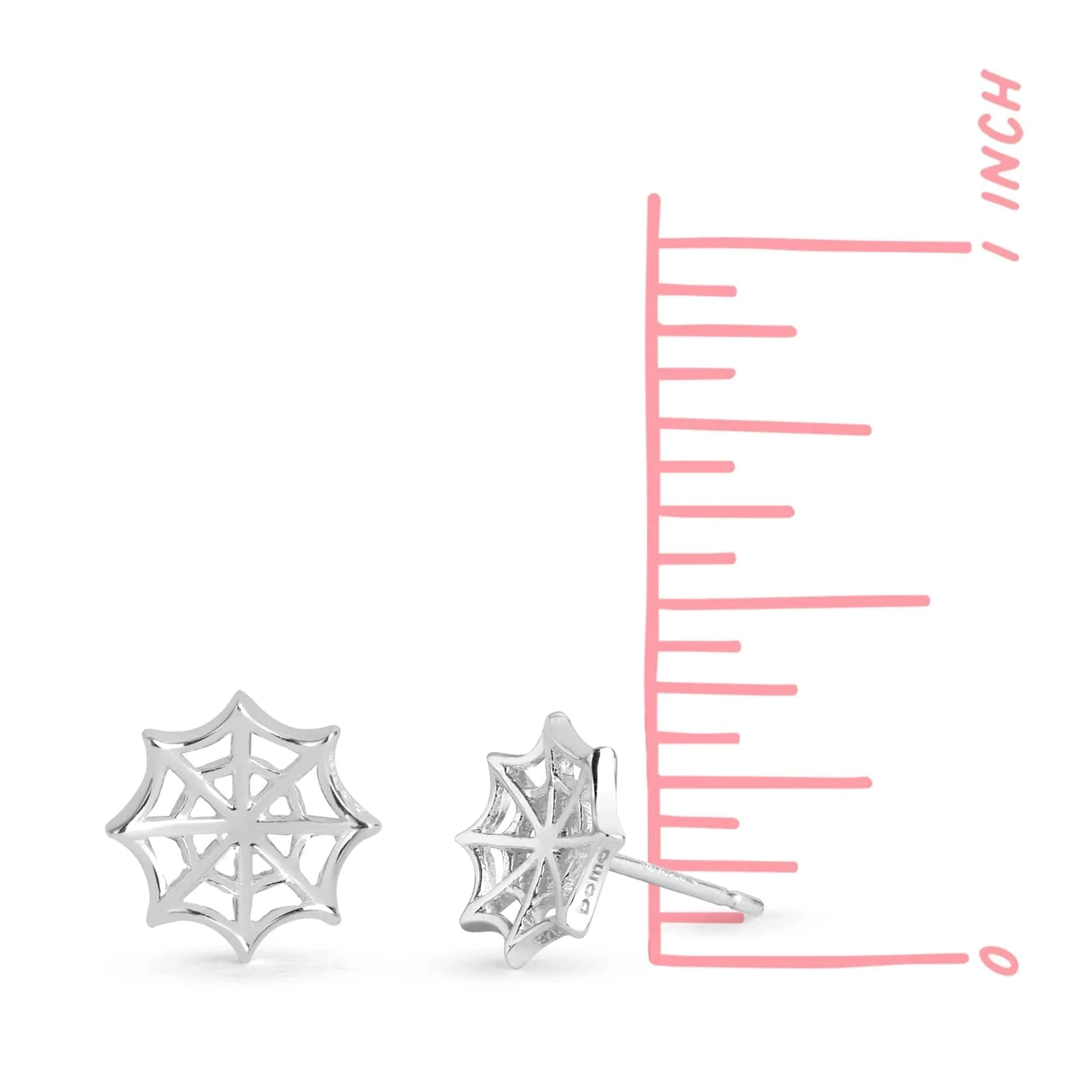 Spider Web Stud Earrings - Image 5