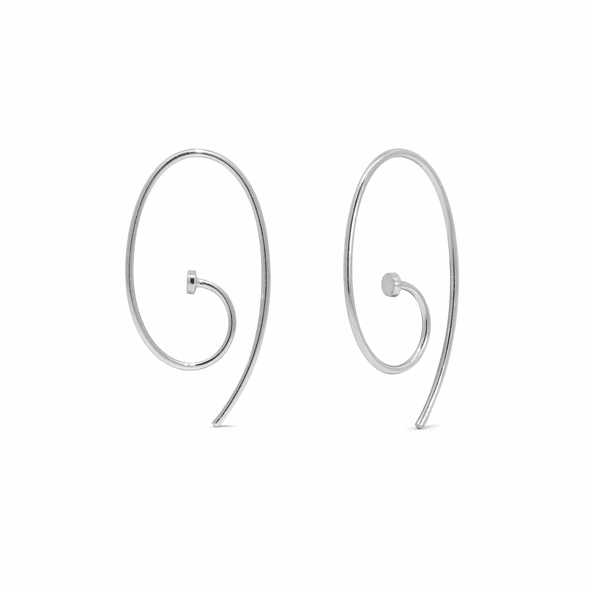 Minimalist Spiral Pull Through Hoops