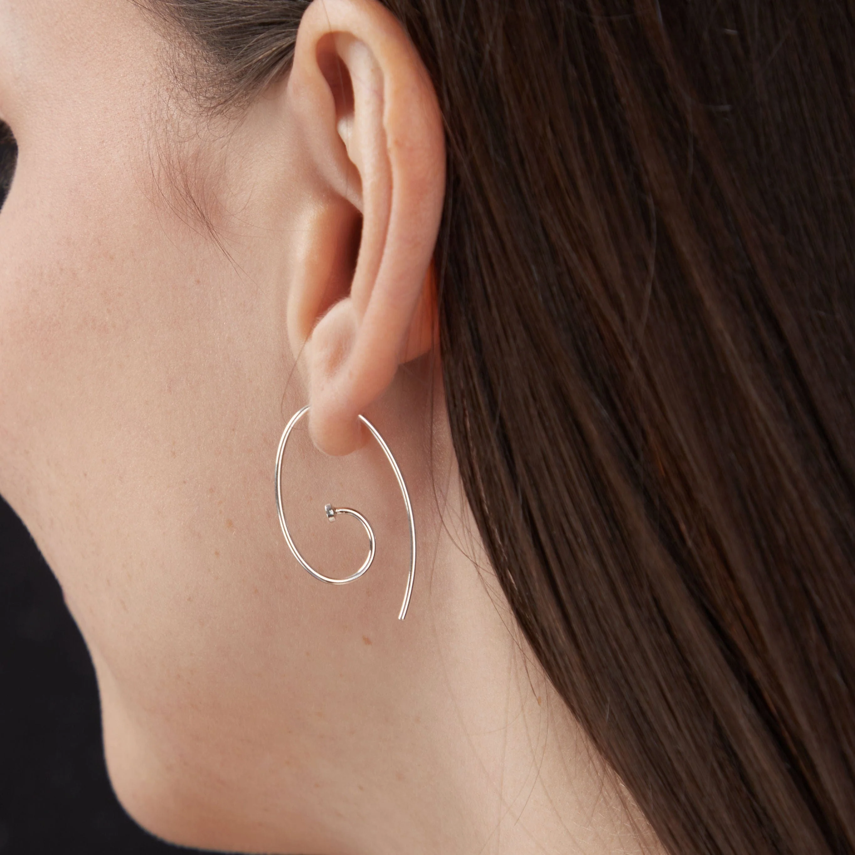 Minimalist Spiral Pull Through Hoops - Image 4