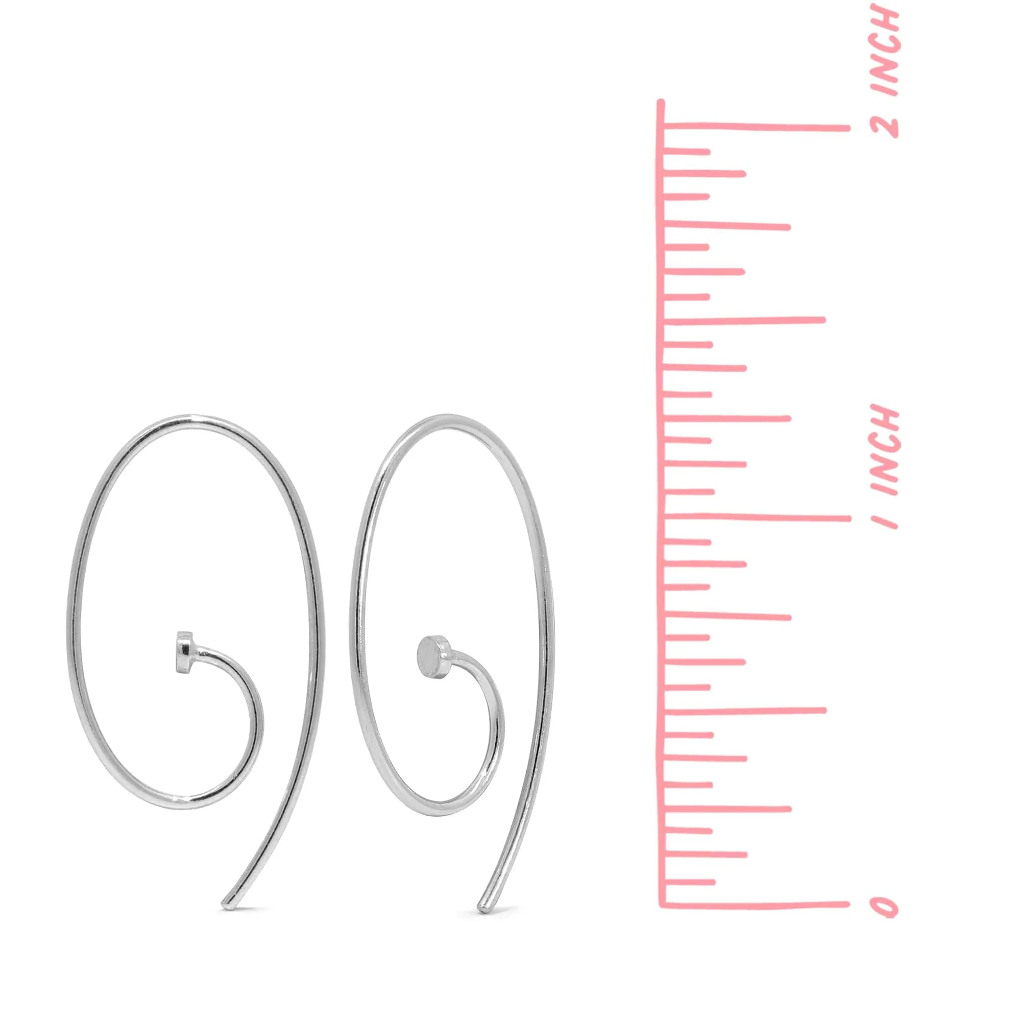 Minimalist Spiral Pull Through Hoops - Image 6