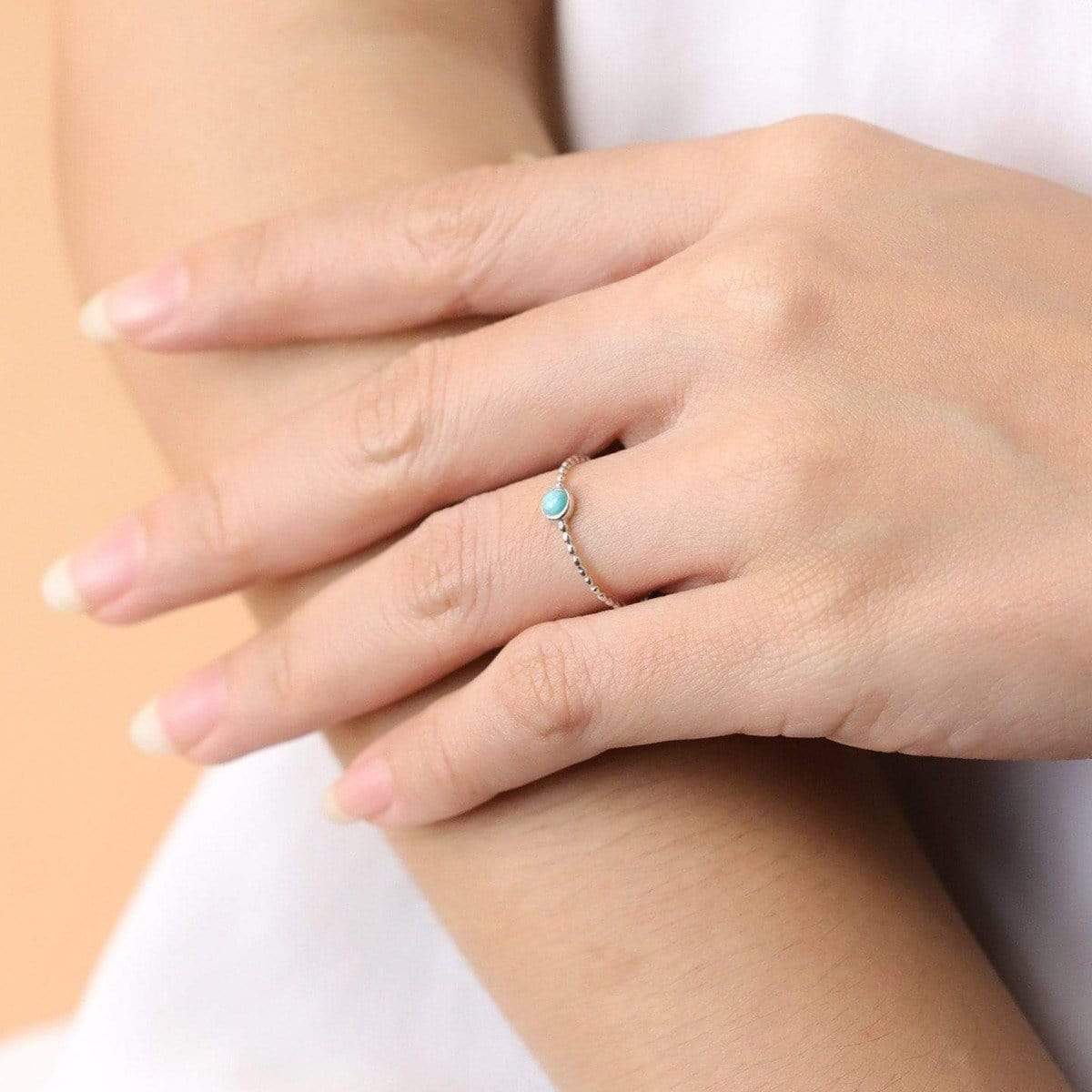 Belle Turquoise Dot Ring - Image 4