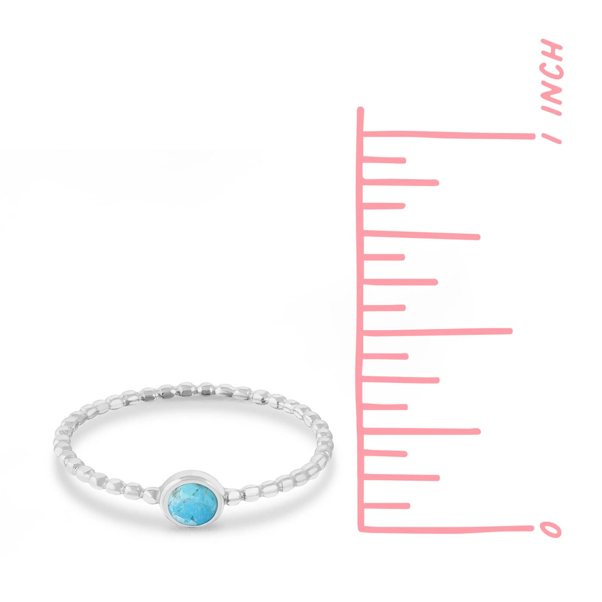 Belle Turquoise Dot Ring - Image 5