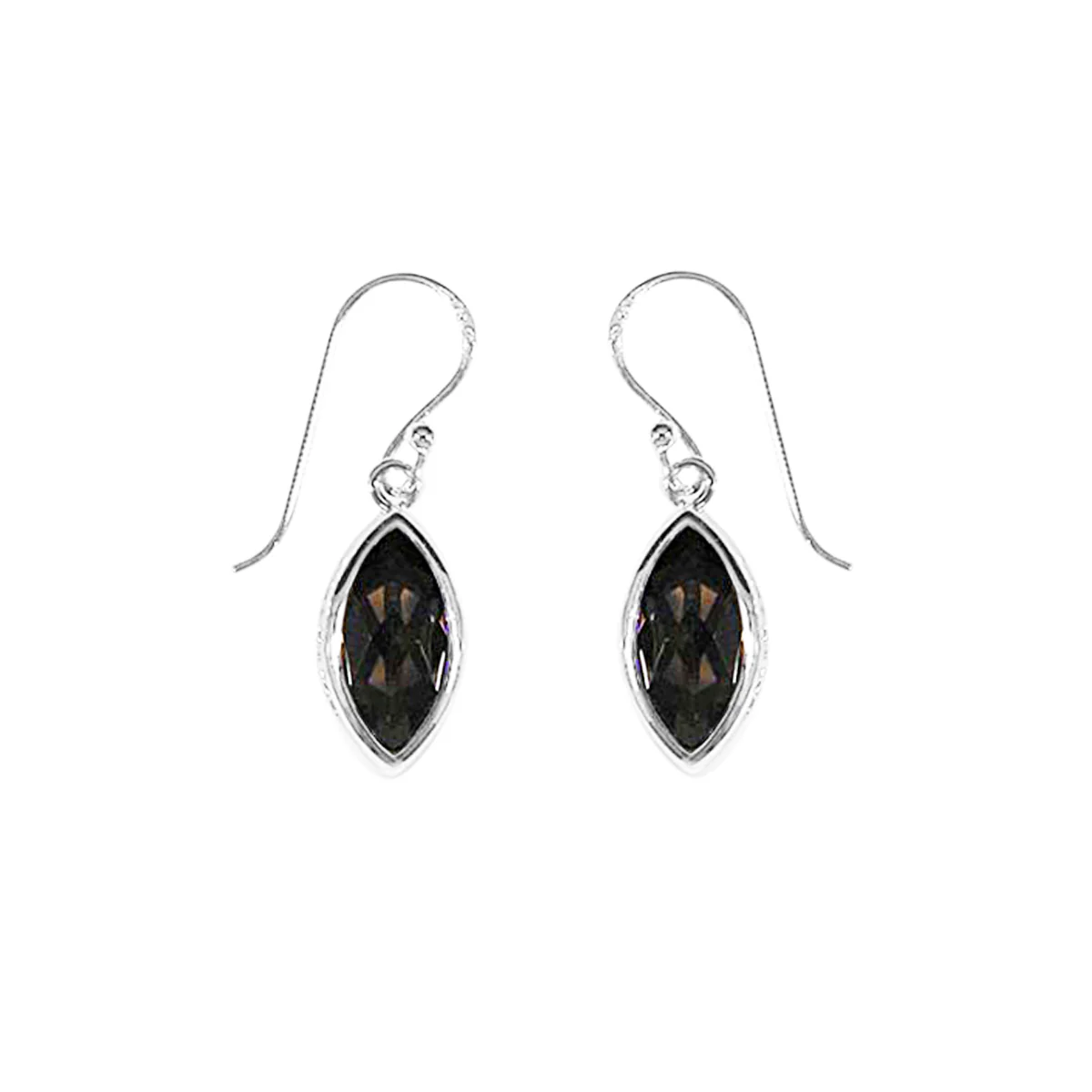 Marquise Gemstone Dangle Earrings - Image 2