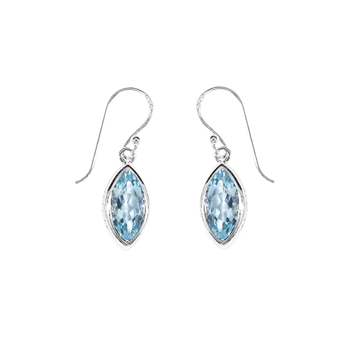 Marquise Gemstone Dangle Earrings - Image 3