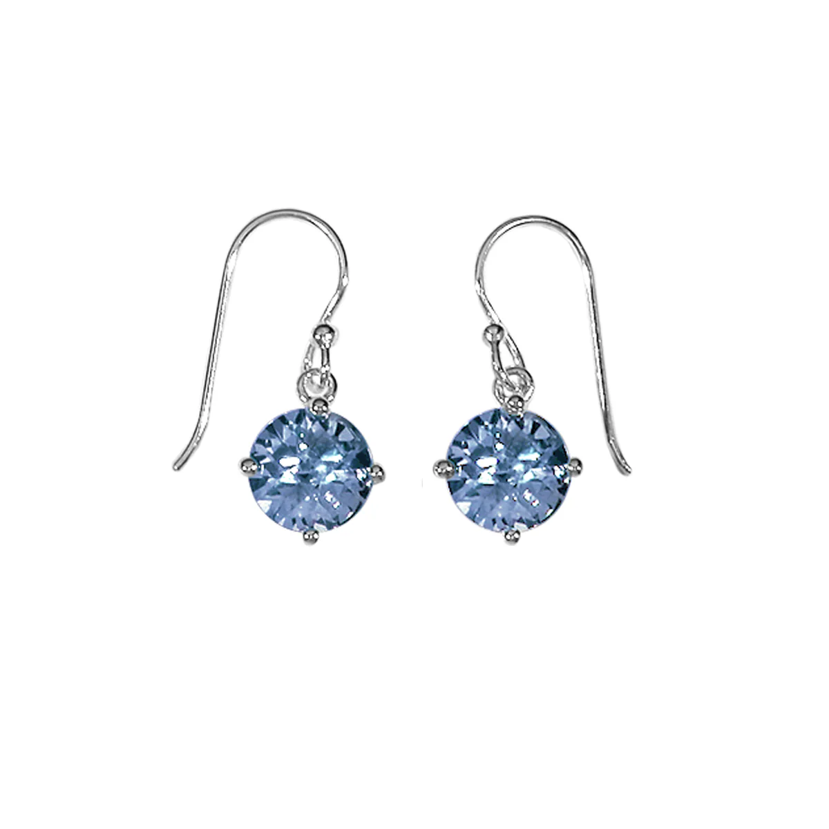 Round Gemstone Dangle Earrings - Image 2