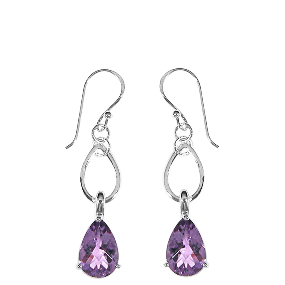 Pear Gemstone Dangle Earrings