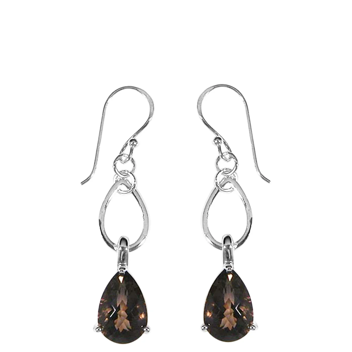 Pear Gemstone Dangle Earrings - Image 3