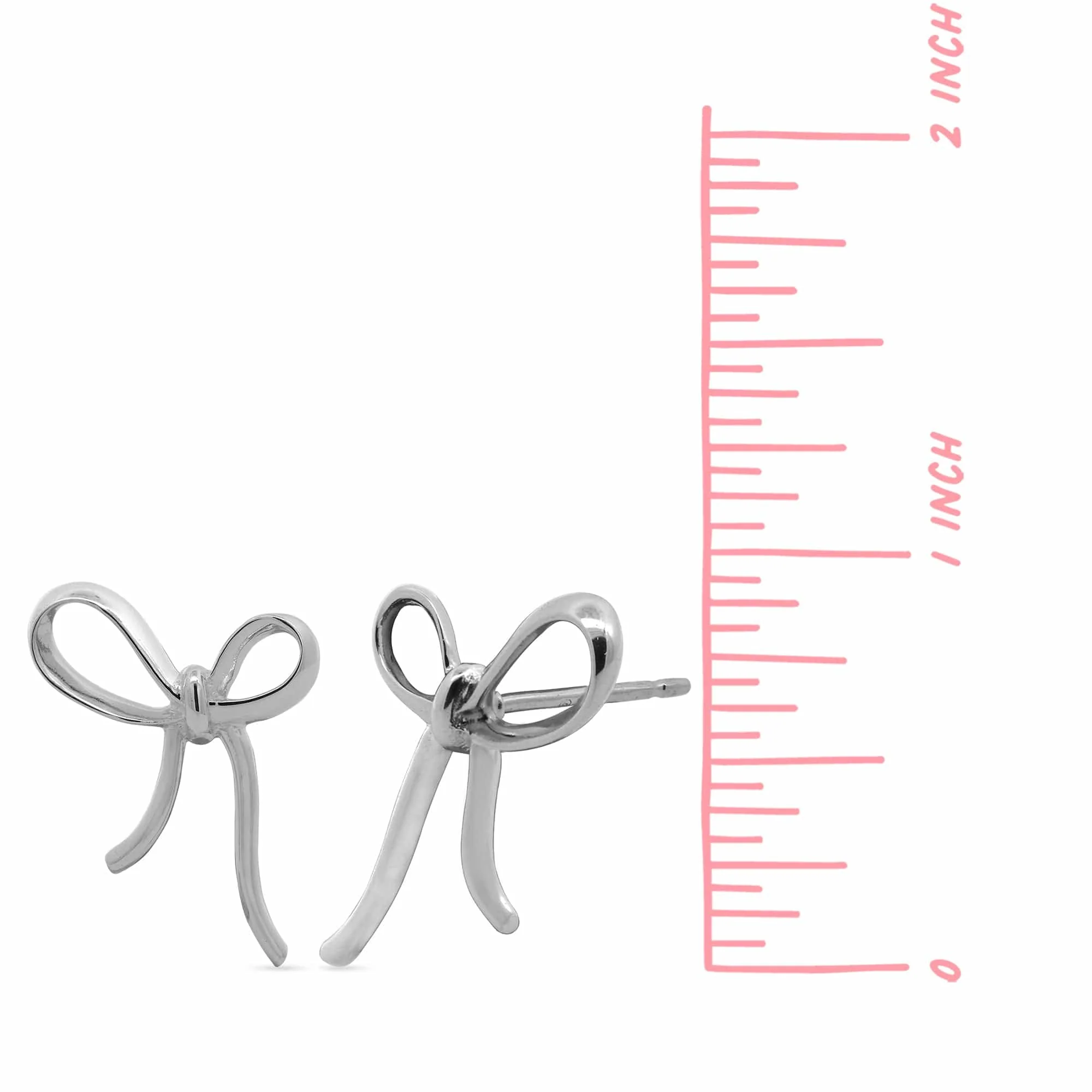 Thin Minimal Ribbon Studs - Image 4