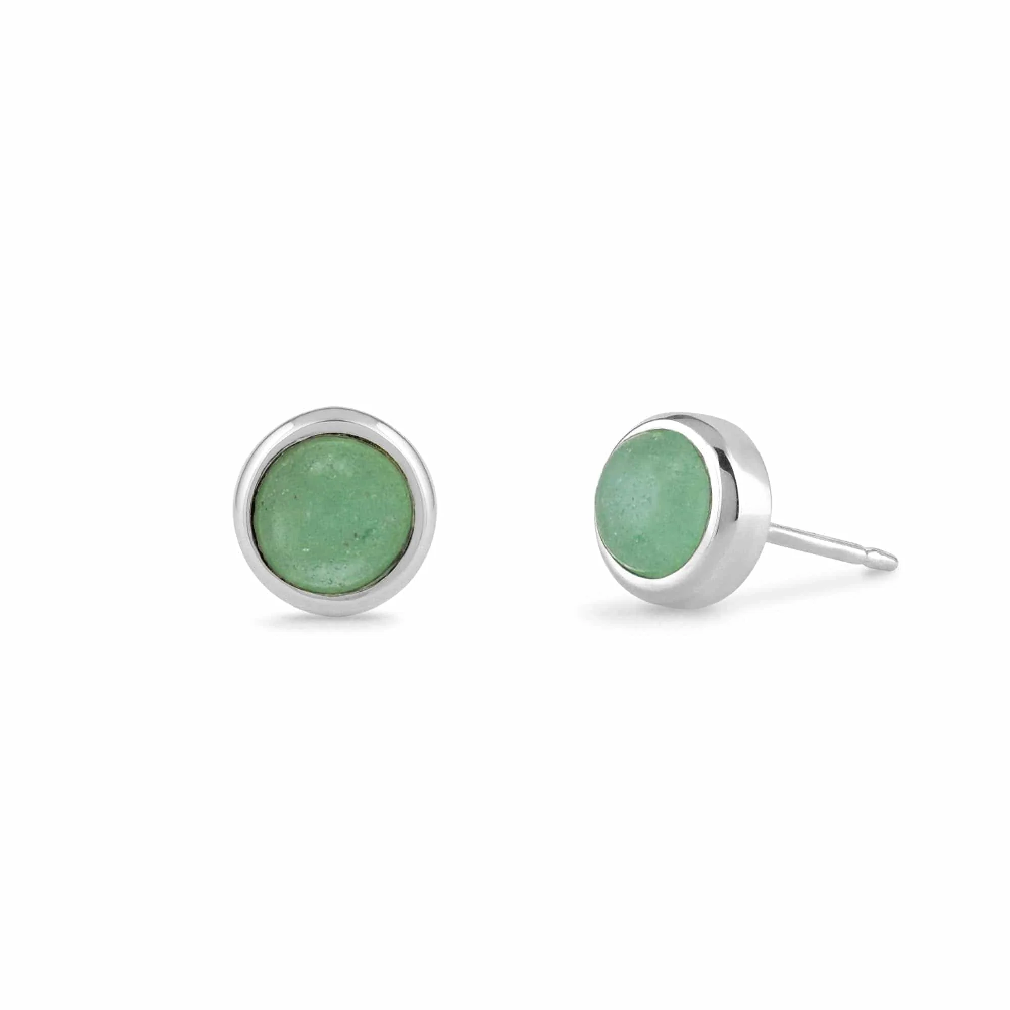 Treasured Bezel Stud Earrings