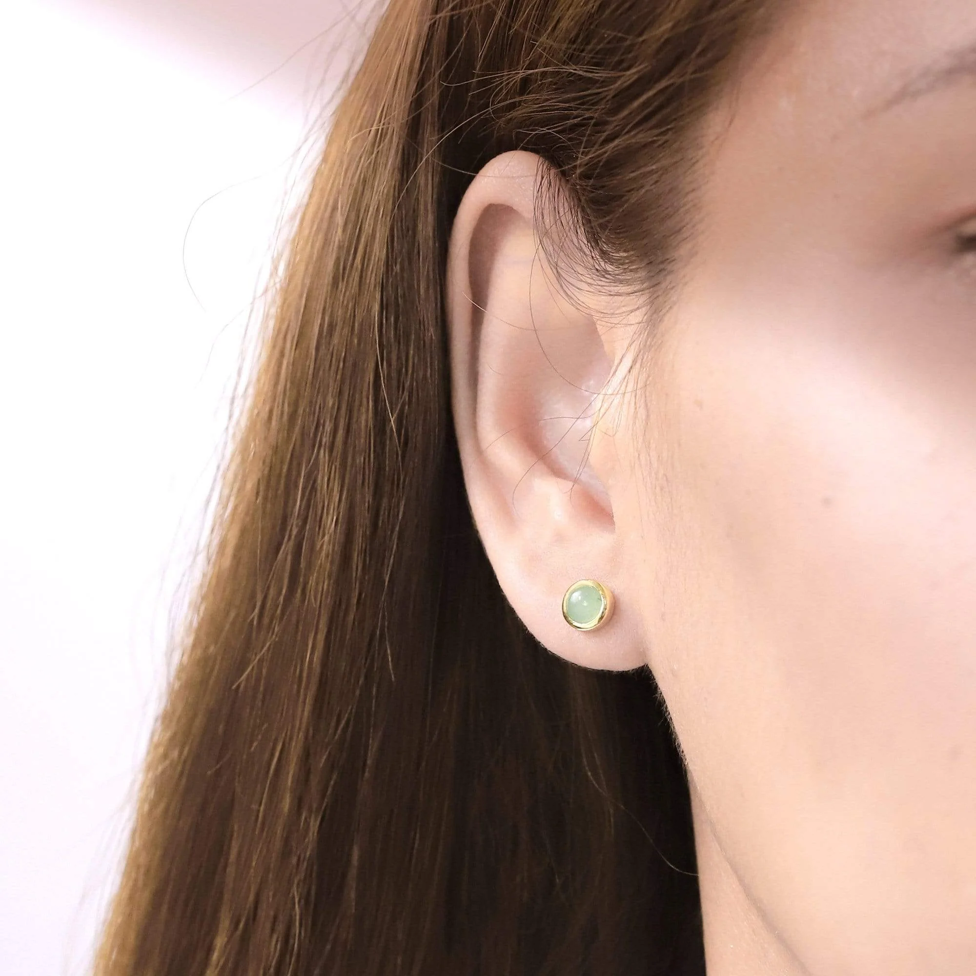 Treasured Bezel Stud Earrings - Image 4