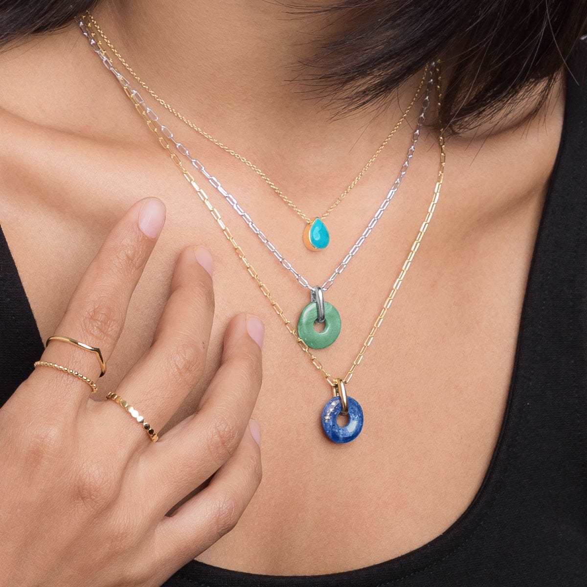 Treasured Bi-Disc Pendant Necklace - Image 7