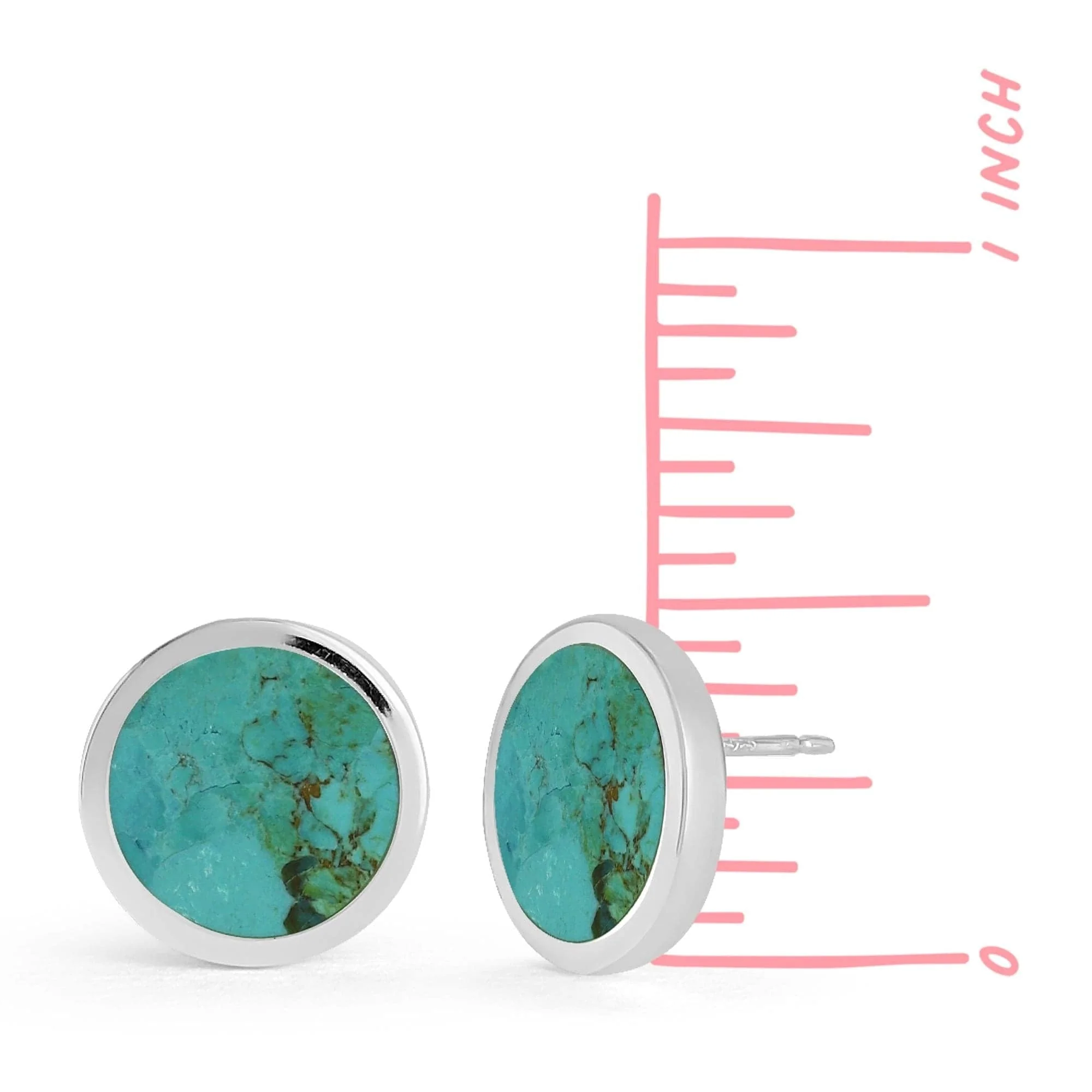 Alina Circle Bezel Earrings with Stone - Image 7