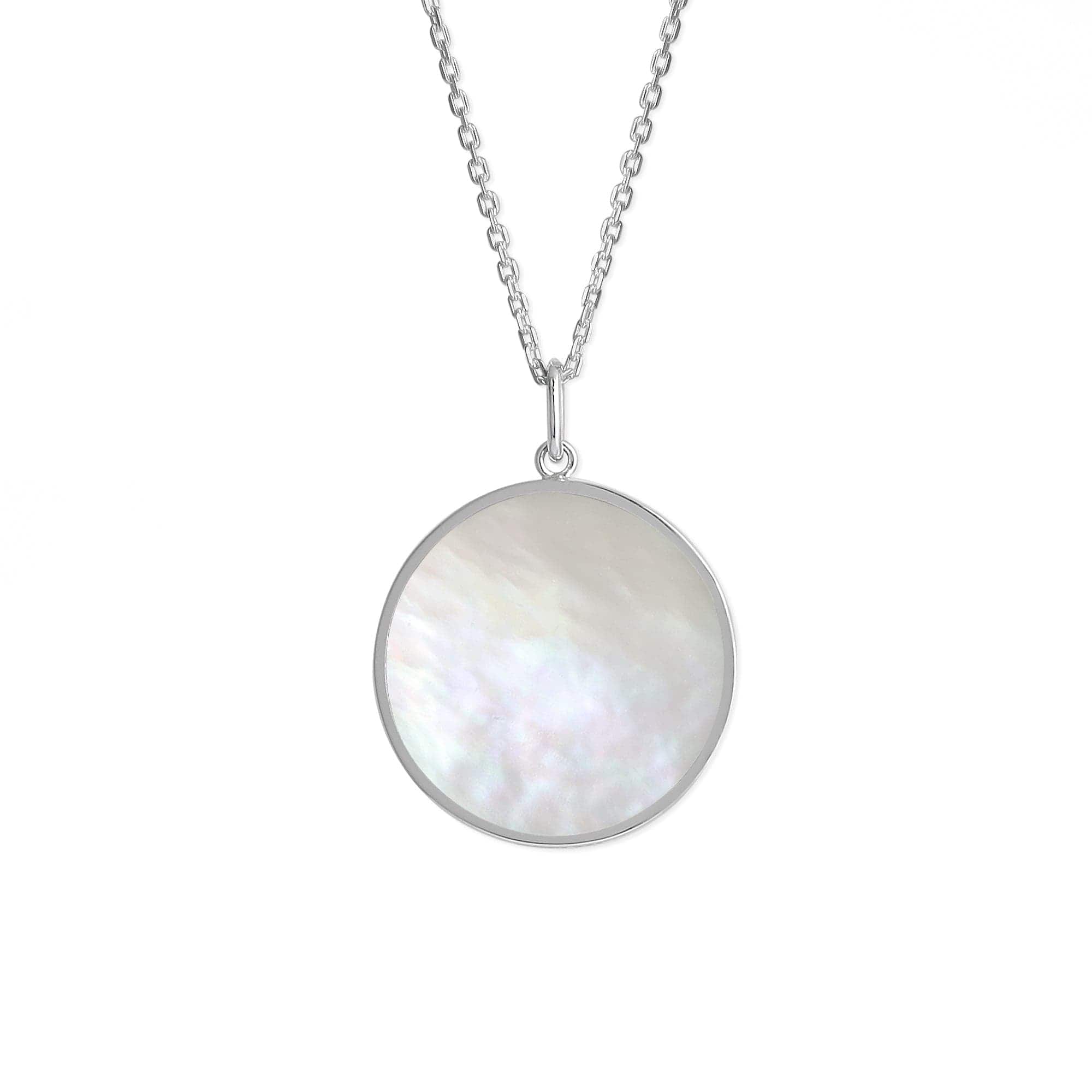 Alina Circle Bezel Pendant Necklace with Stone - Image 5
