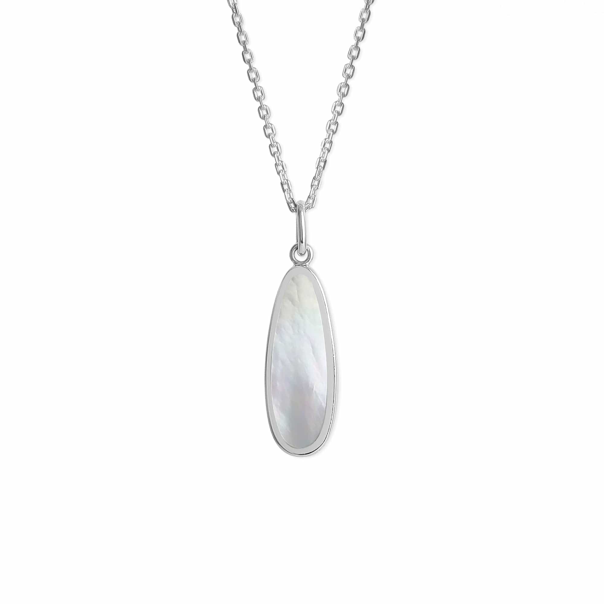 Alina Drop Bezel Necklace with Stone - Image 4