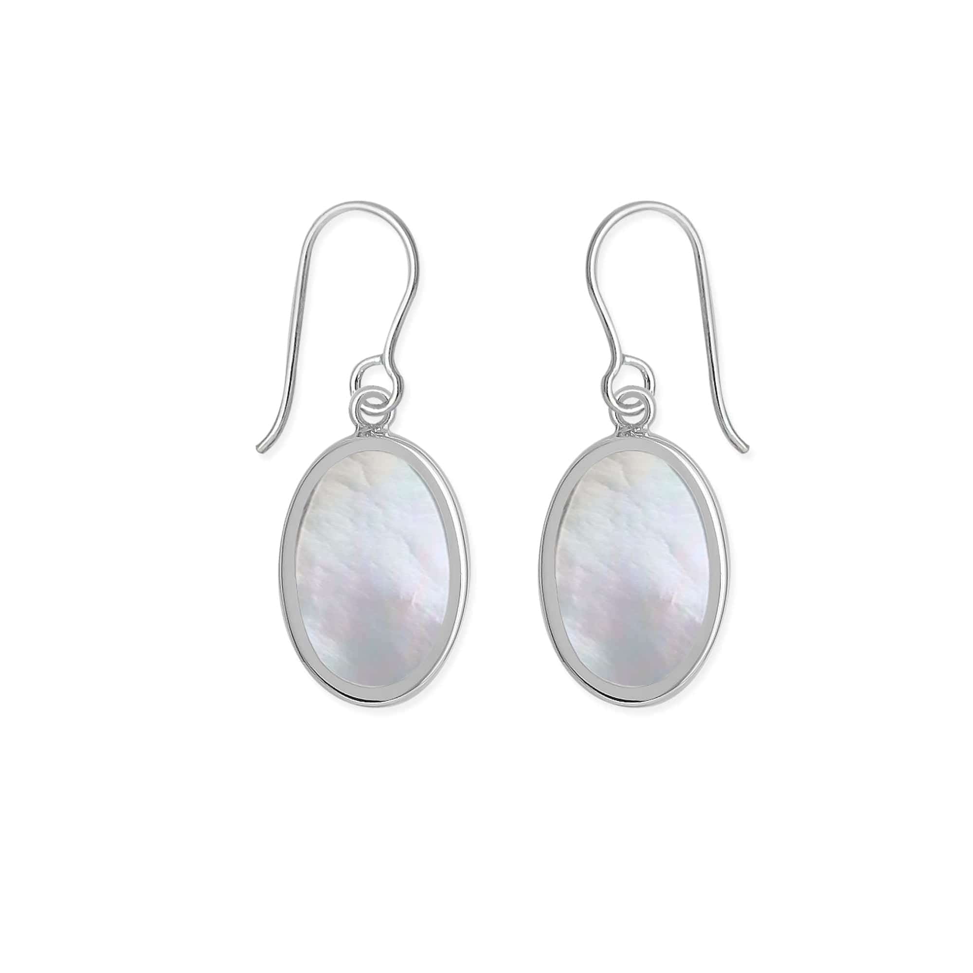 Alina Oval Bezel Earrings with Stone - Image 5