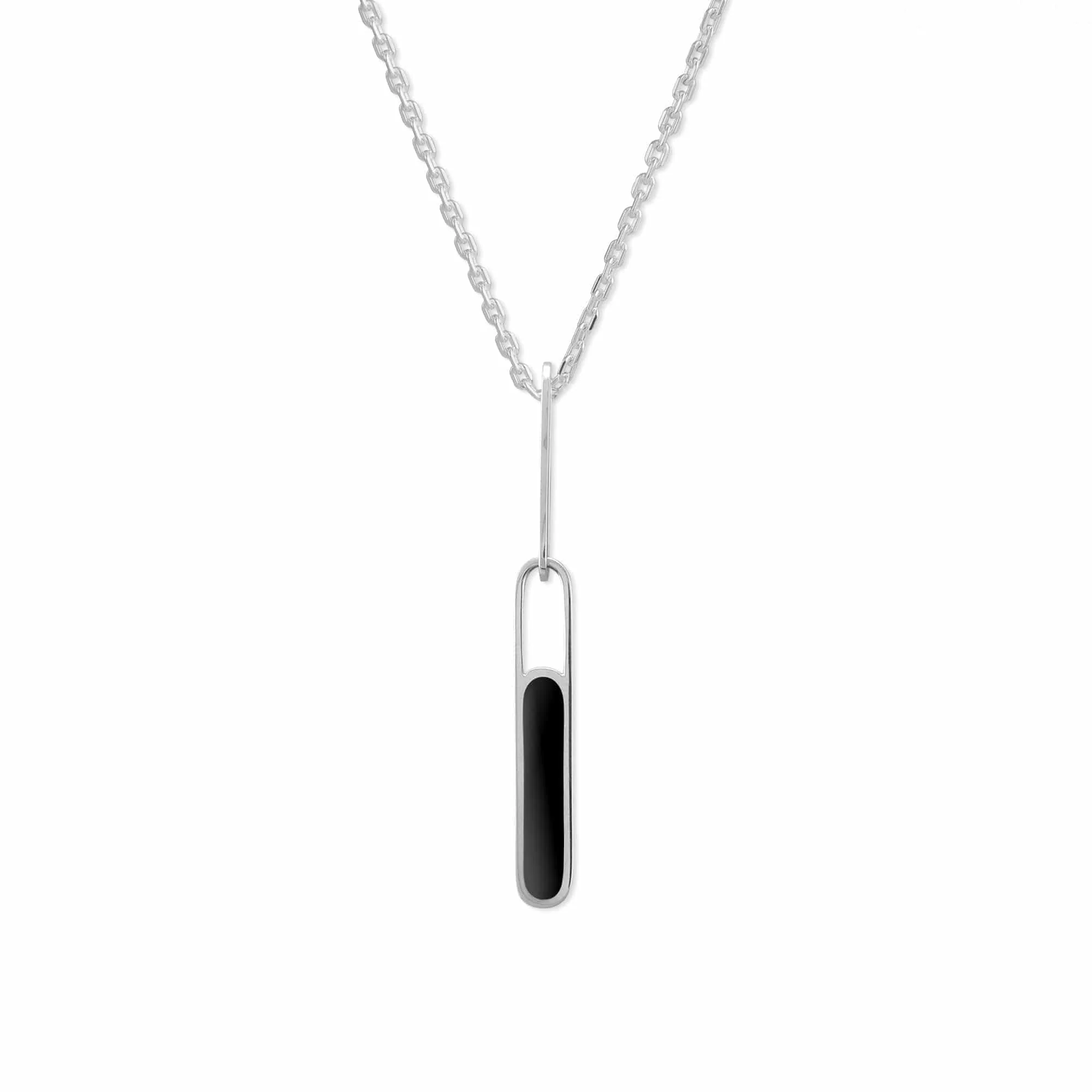Alina Bezel Pendant Necklace with Stone - Image 3