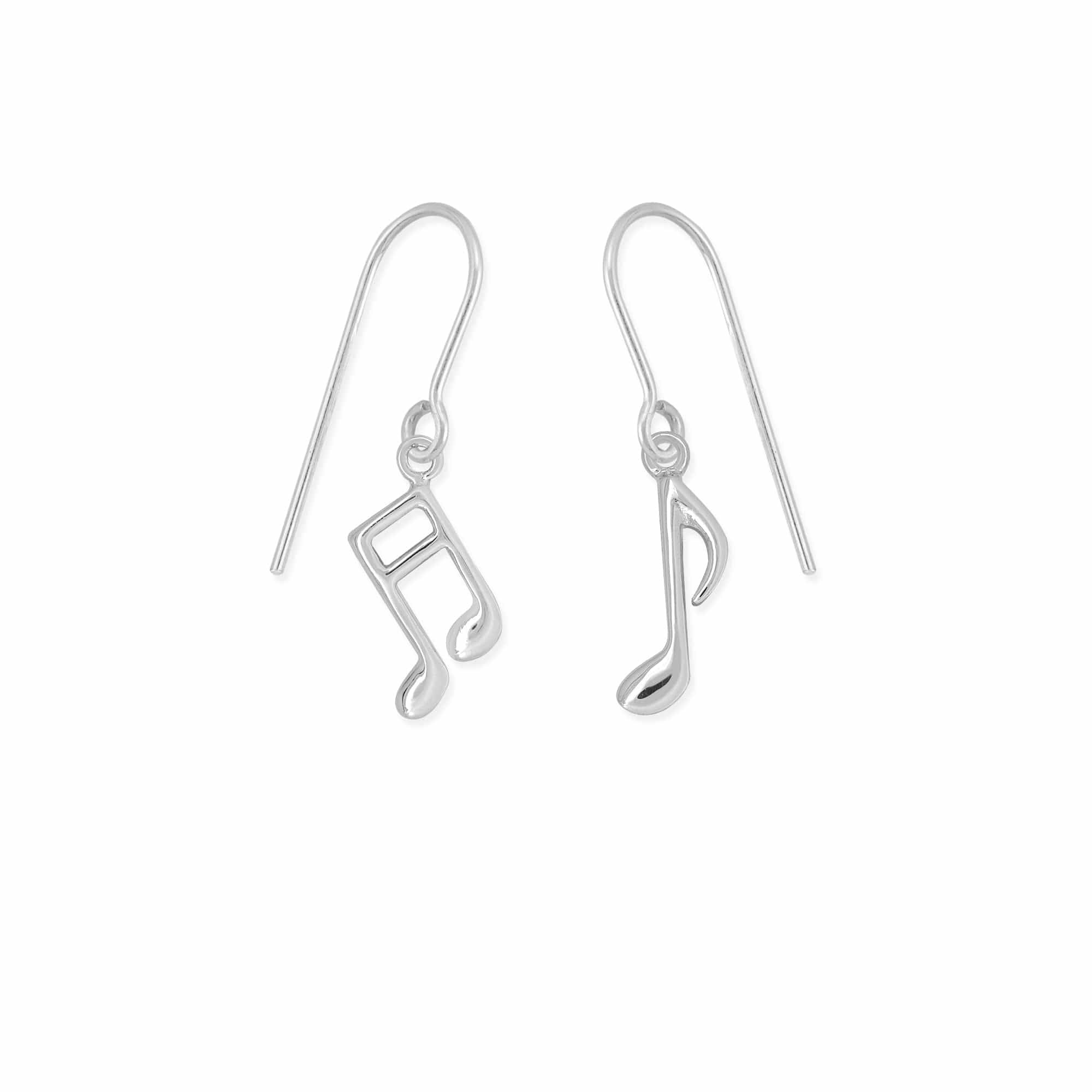 Treble Clef and Eighth Note Music Dangle Earrings