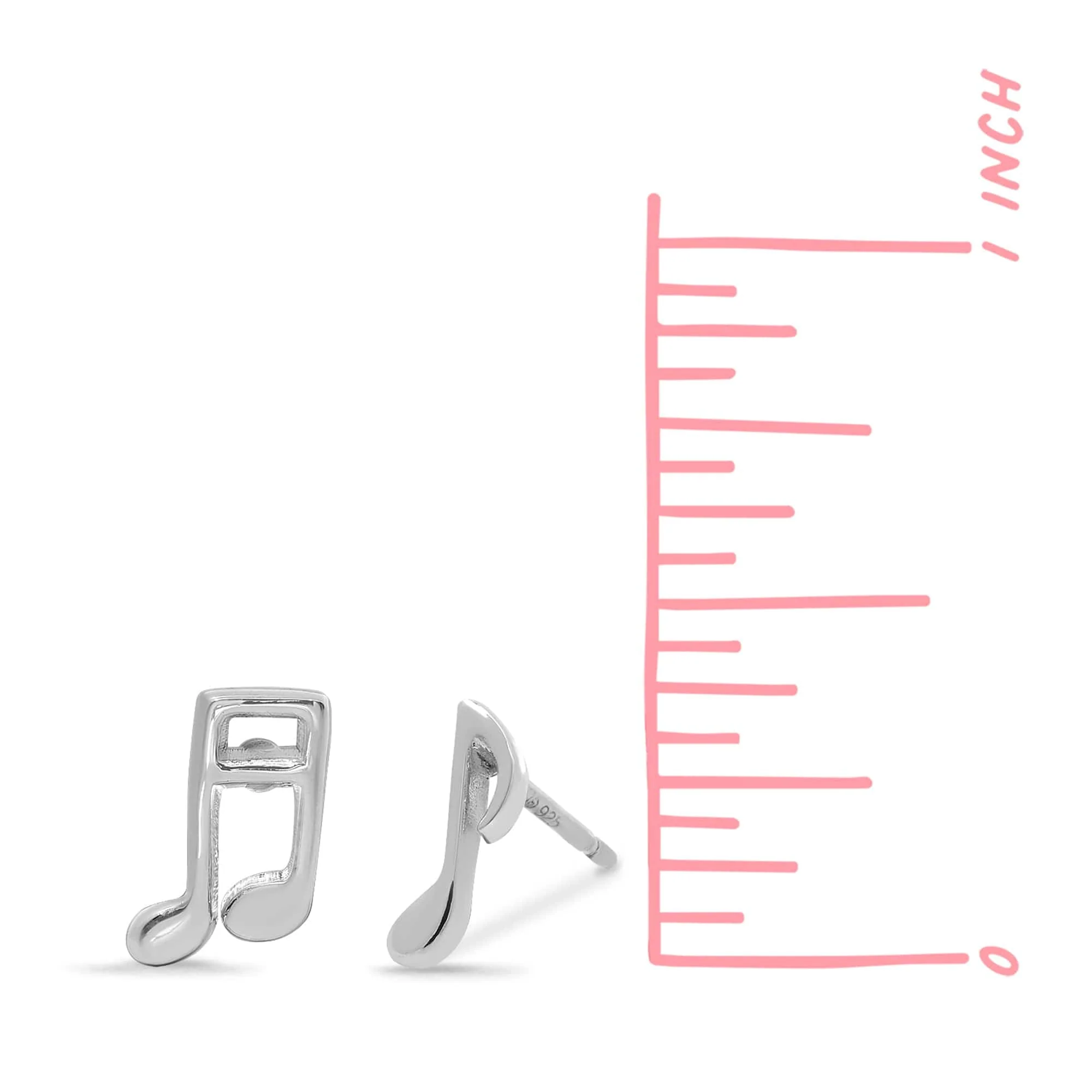 Treble Clef and Eighth Note Music Studs - Image 9