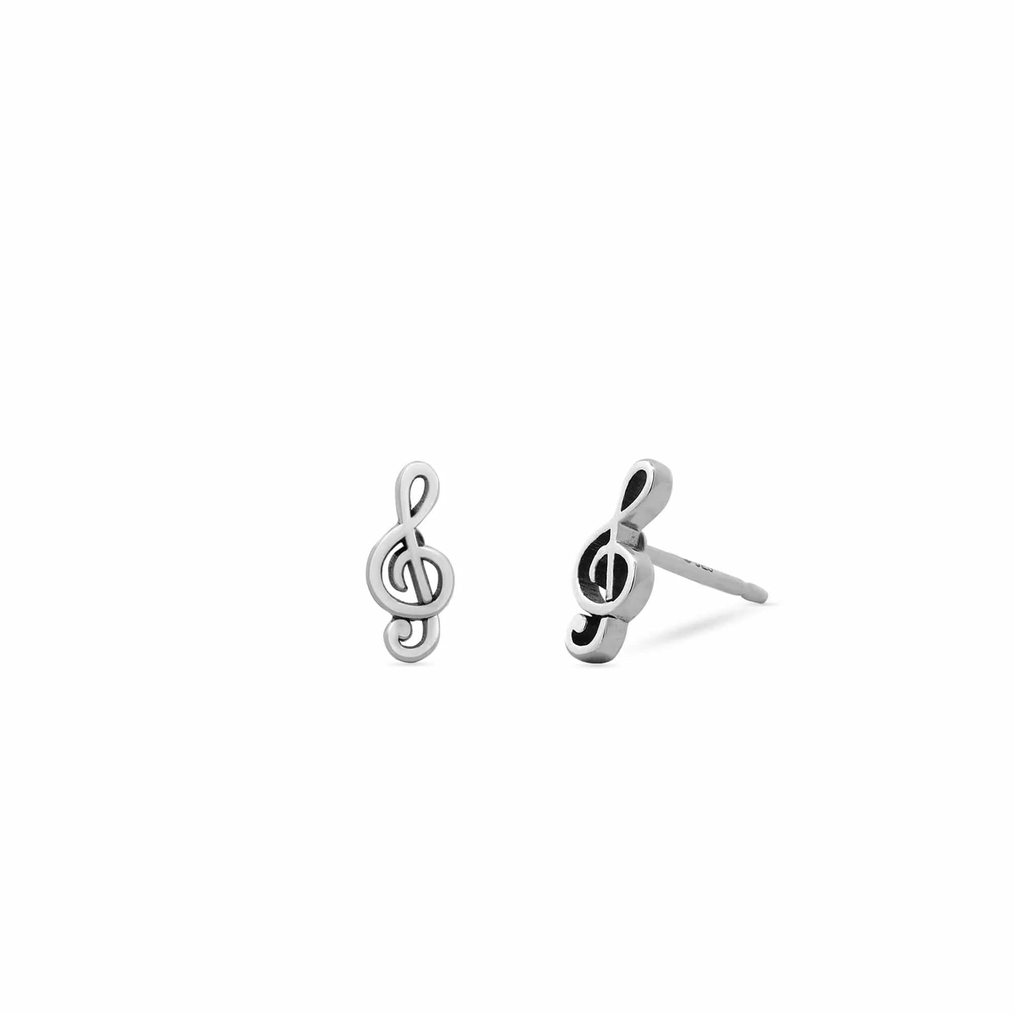 Treble Clef Music Note Studs