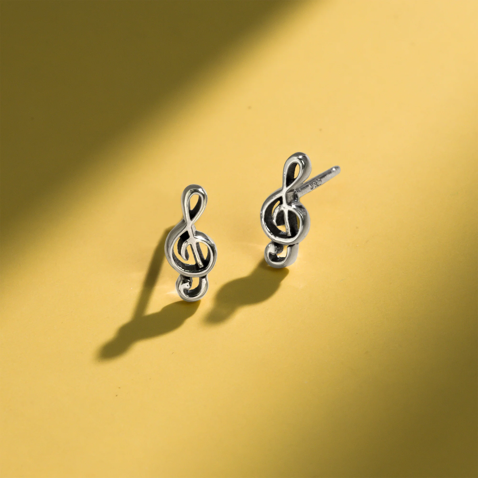 Treble Clef Music Note Studs - Image 3