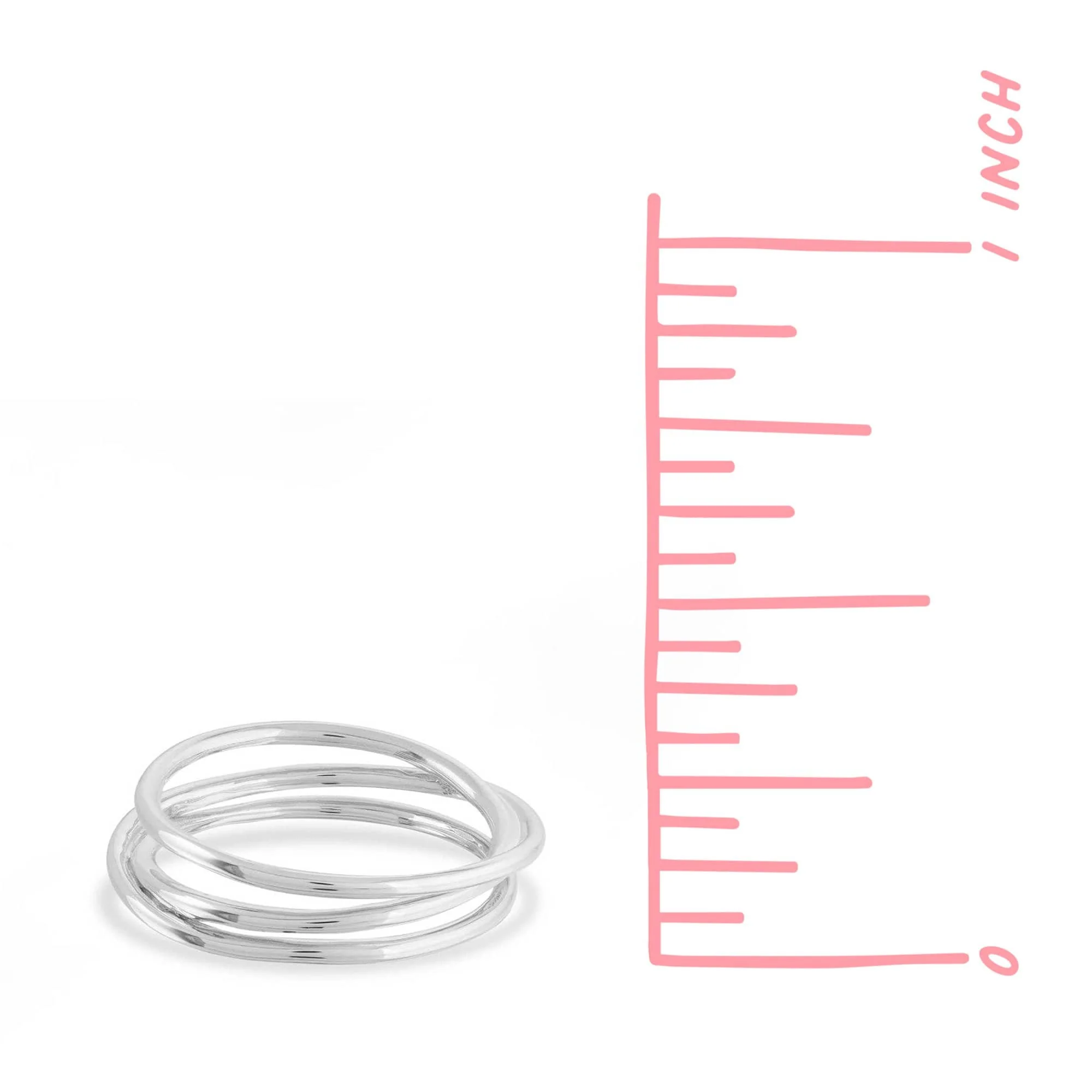 Trio Sterling Silver Ring - Image 3