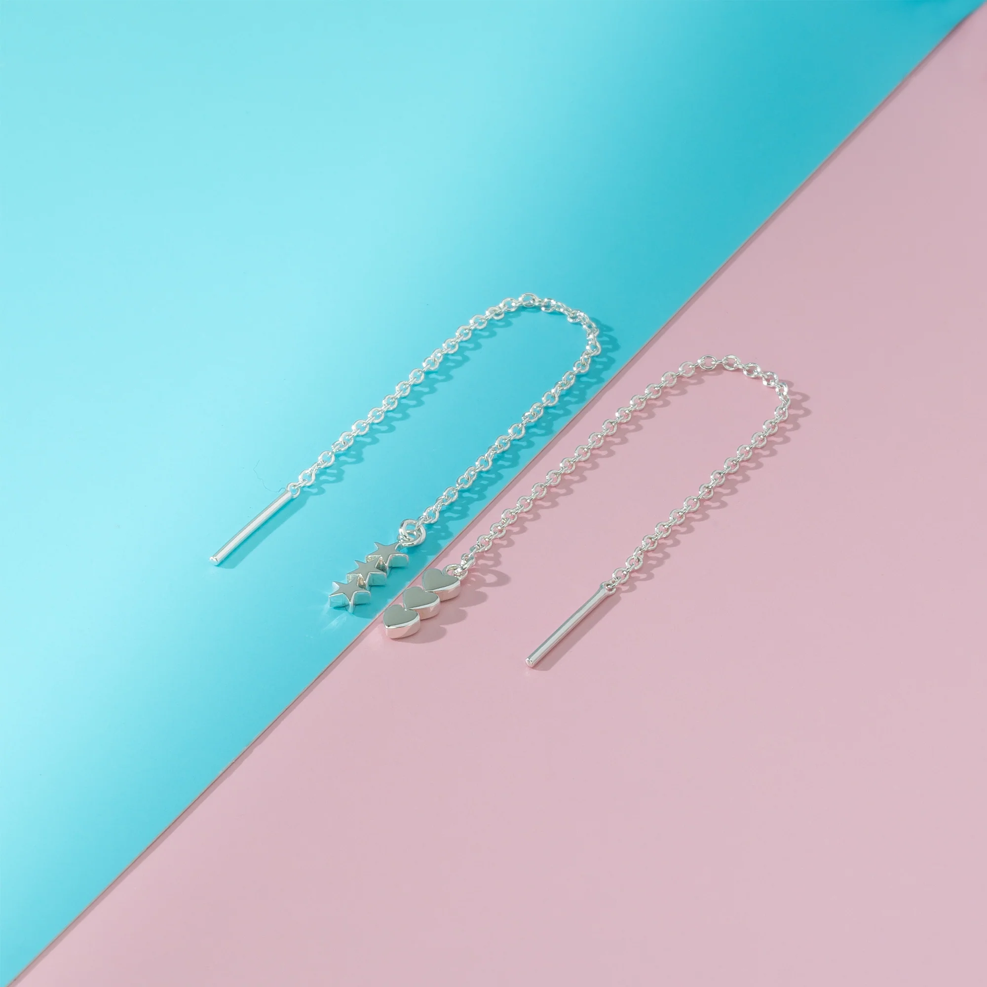 Triple Heart and Star Long Chain Threaders - Image 4