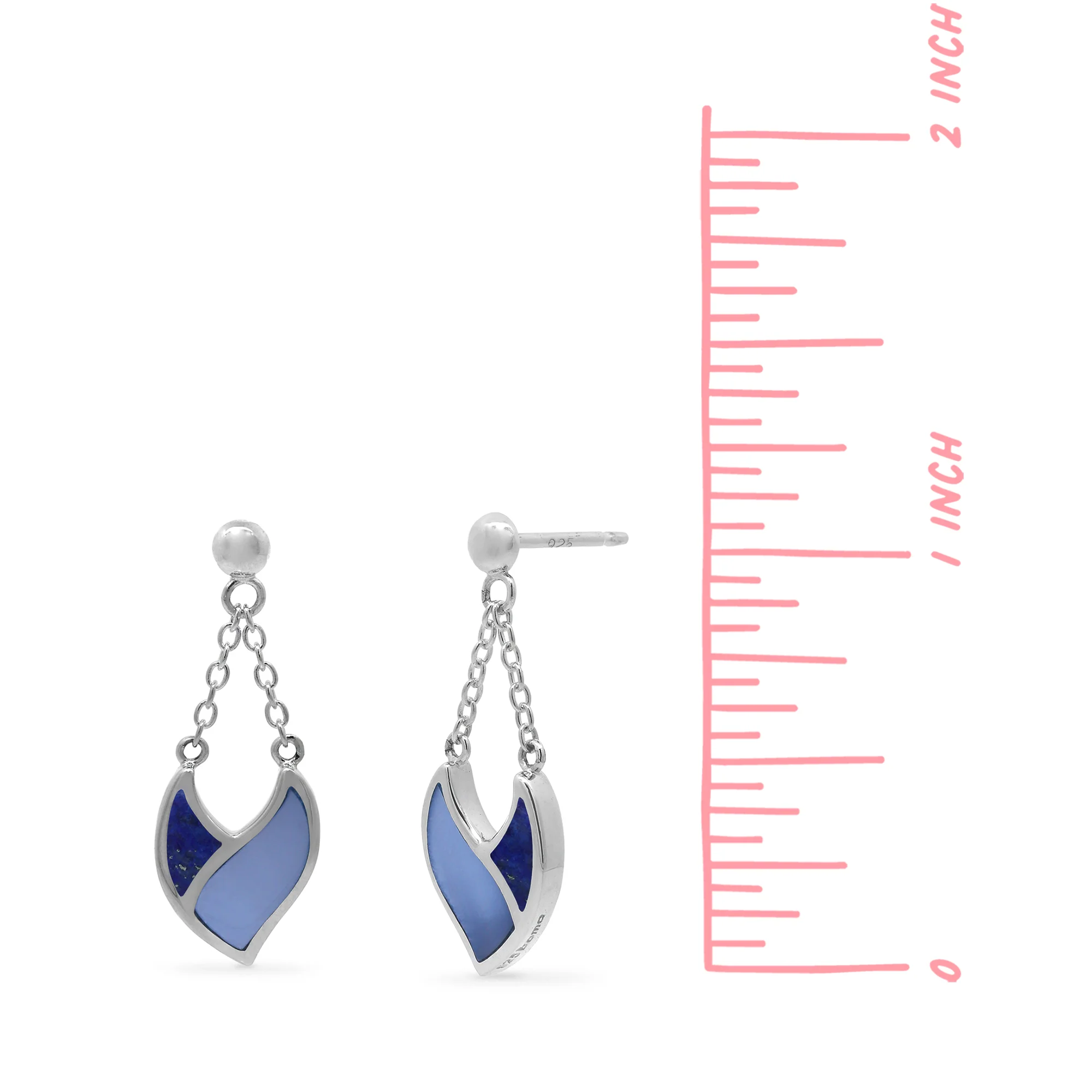 Twilight Leaf Earrings with Stone - Image 7