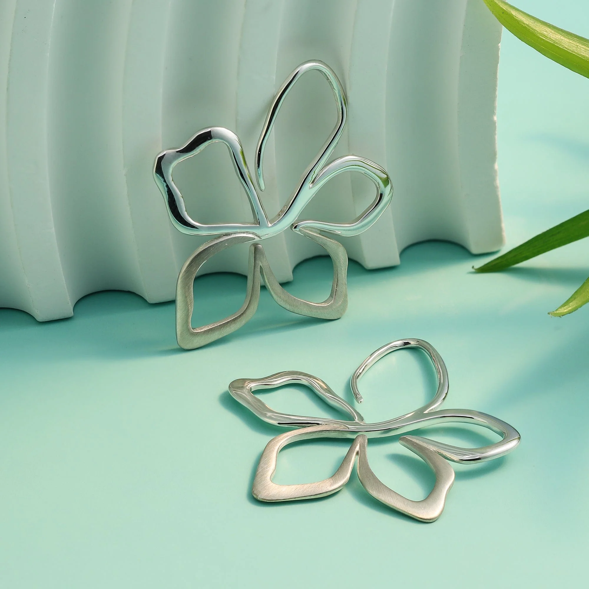 Tyla Jasmine Flower Petal Earrings - Image 3