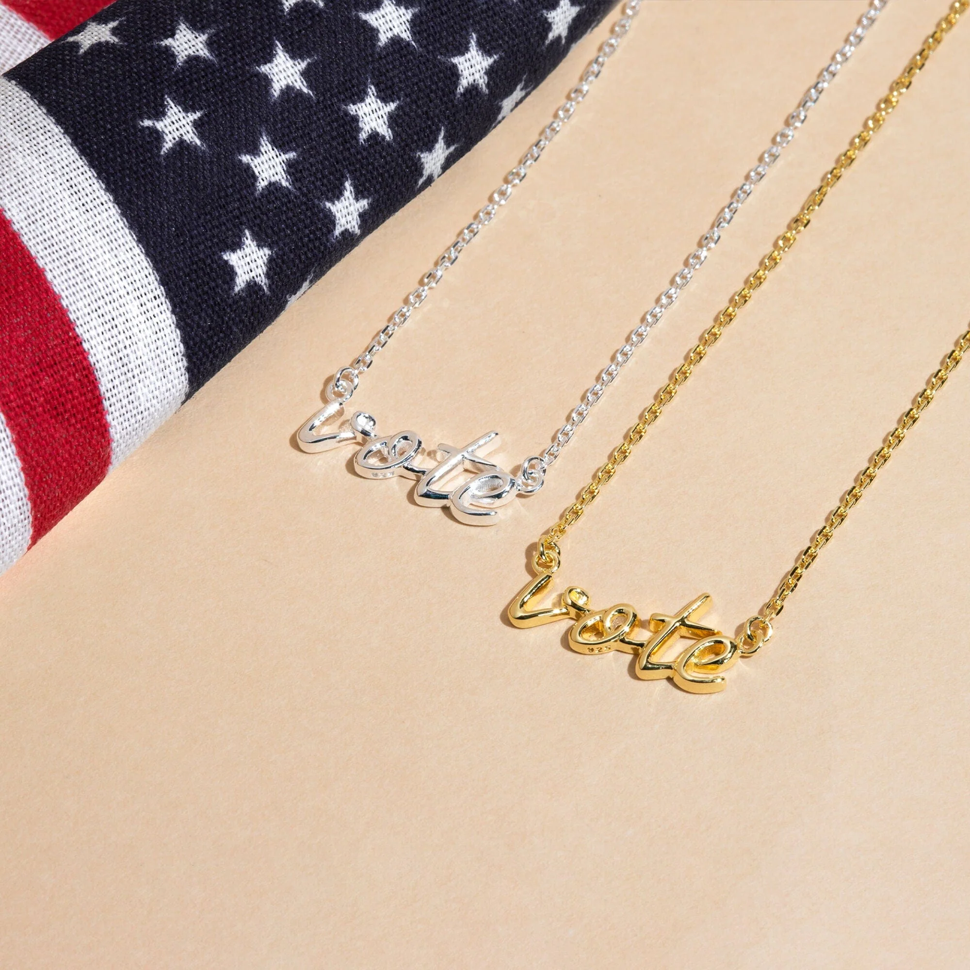 Vote Scripted Font Necklace - Image 10