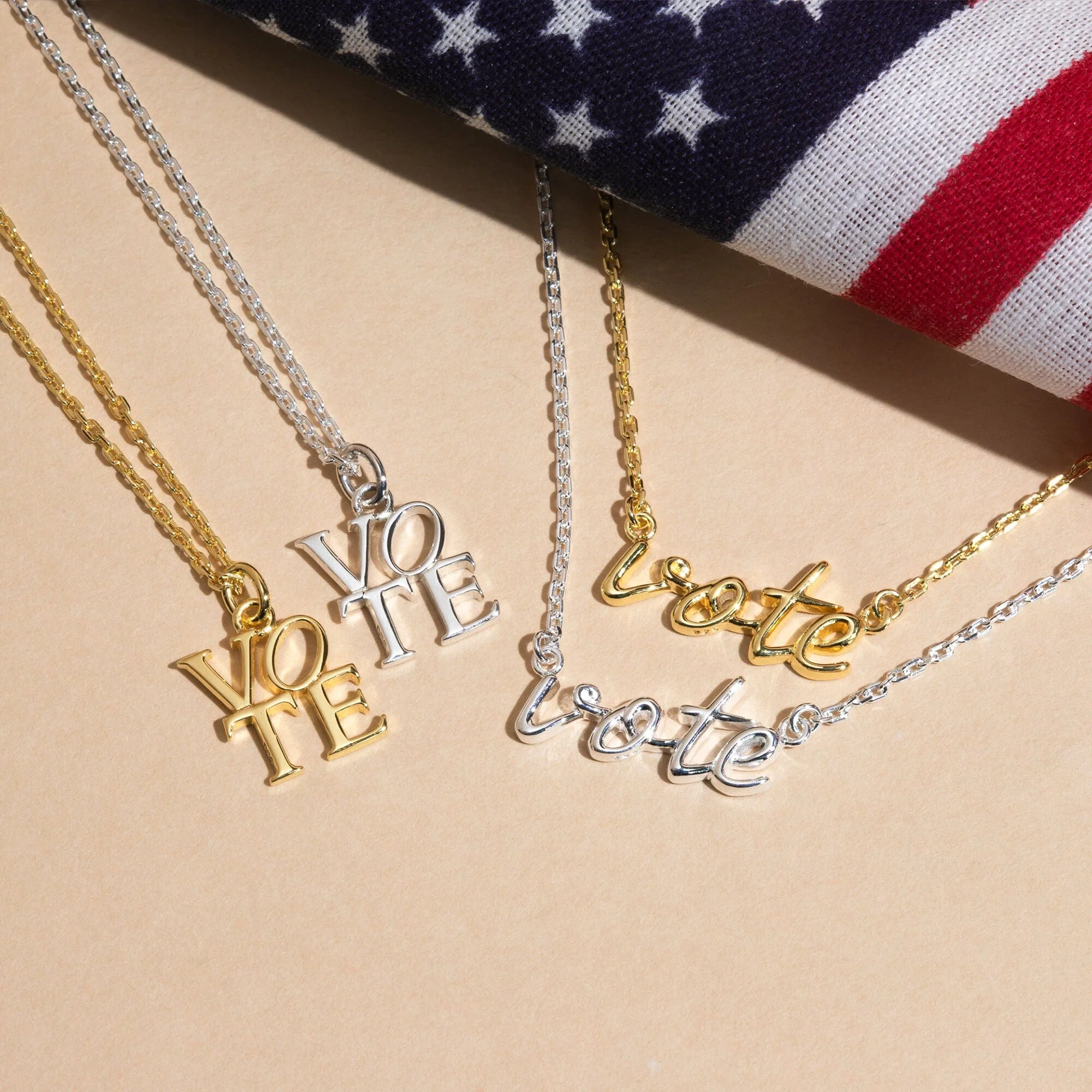 Vote Scripted Font Necklace - Image 11